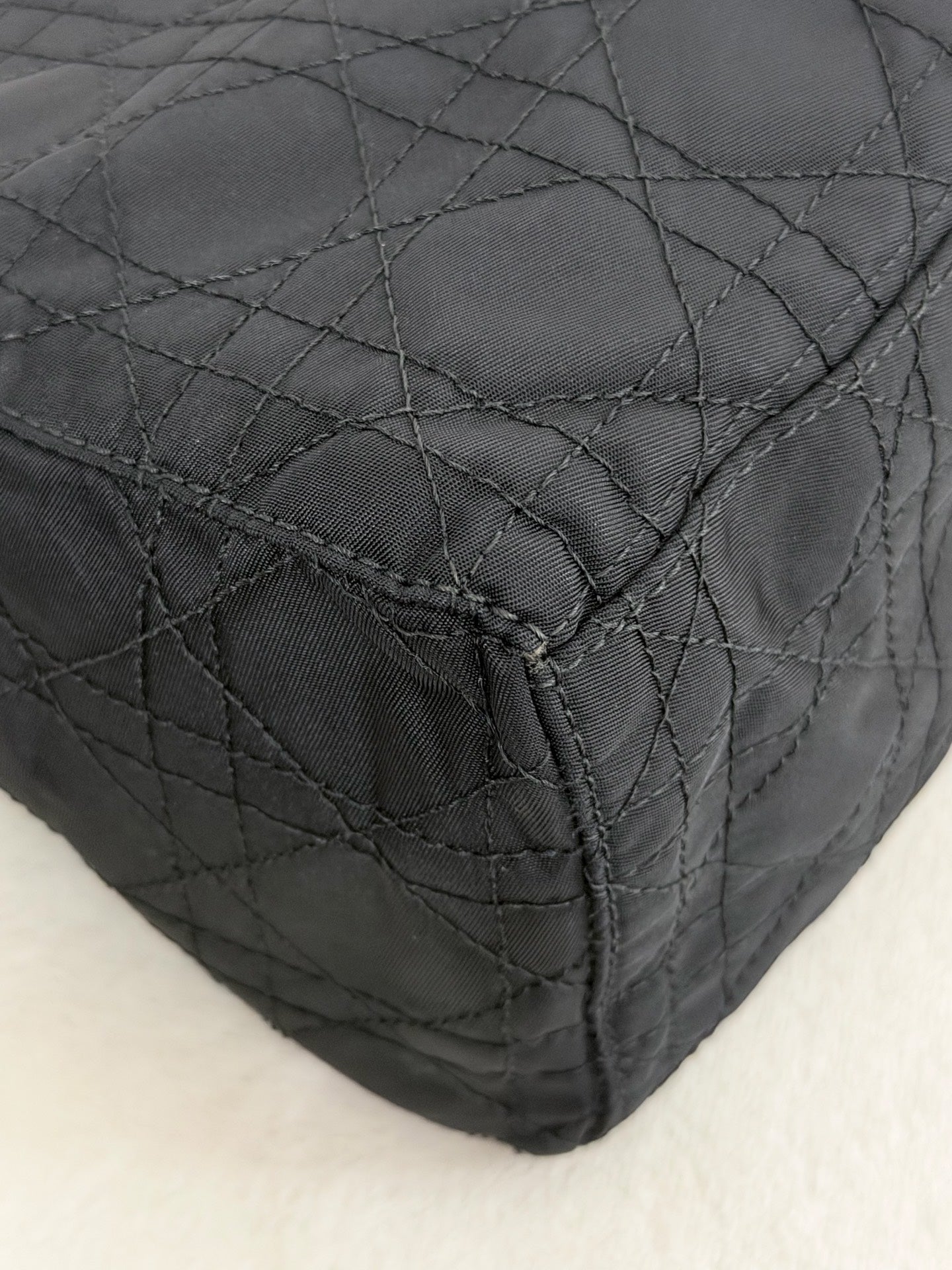 Christian Dior Vintage Nylon Cannage Lady Dior Bag