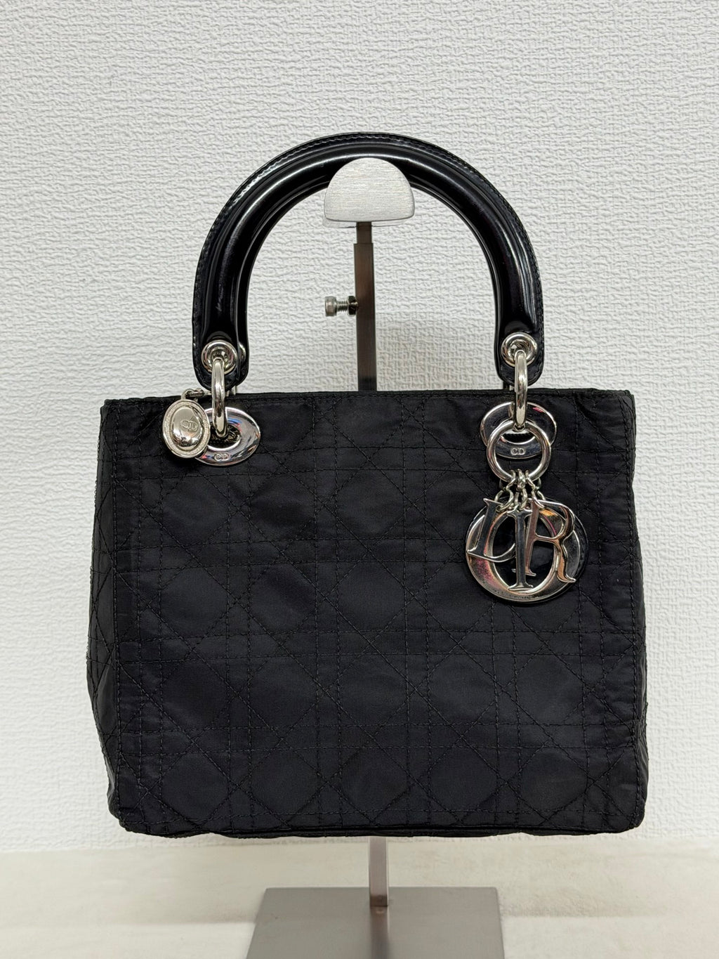 Christian Dior Vintage Nylon Cannage Lady Dior Bag