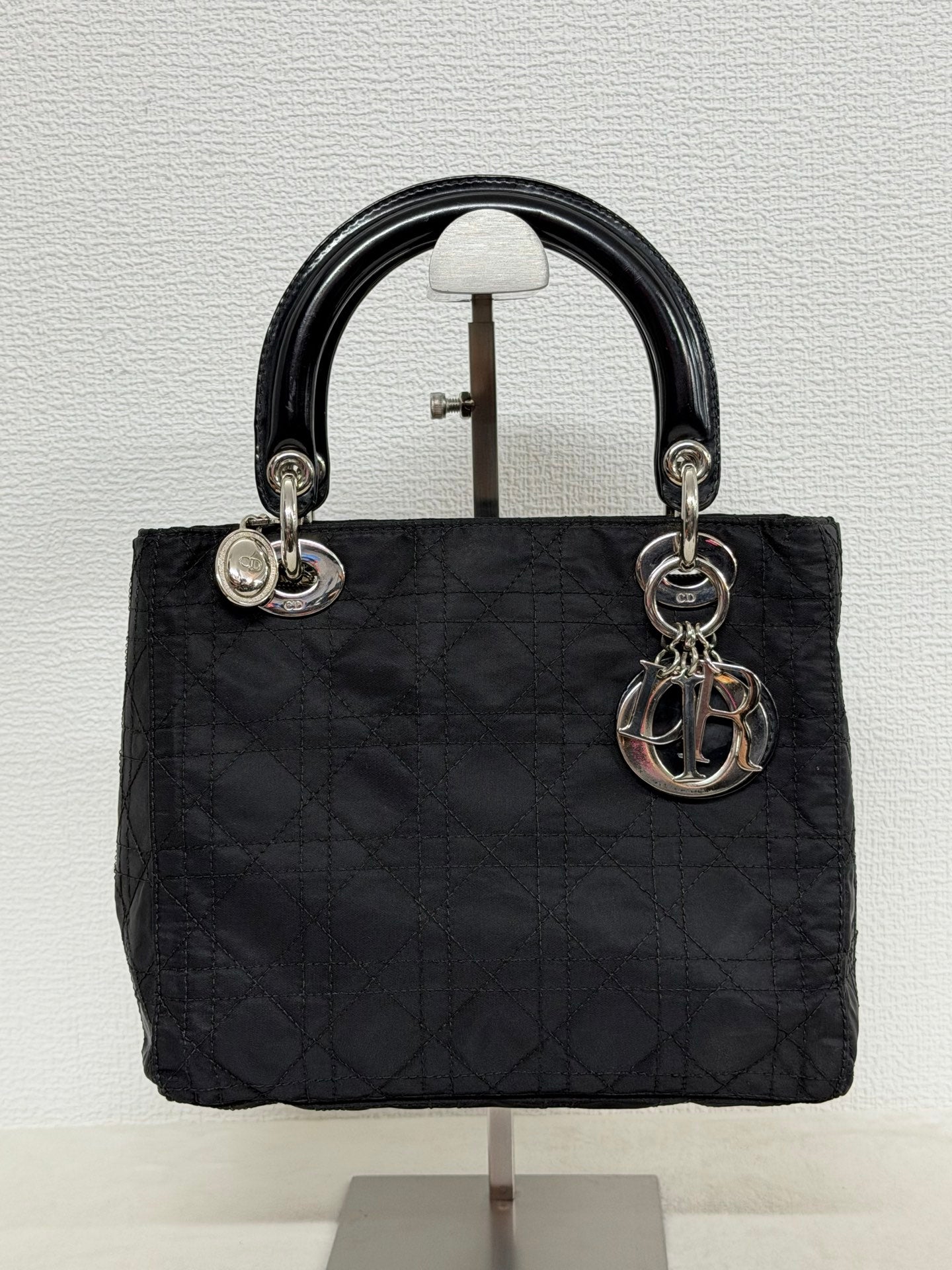 Christian Dior Vintage Nylon Cannage Lady Dior Bag