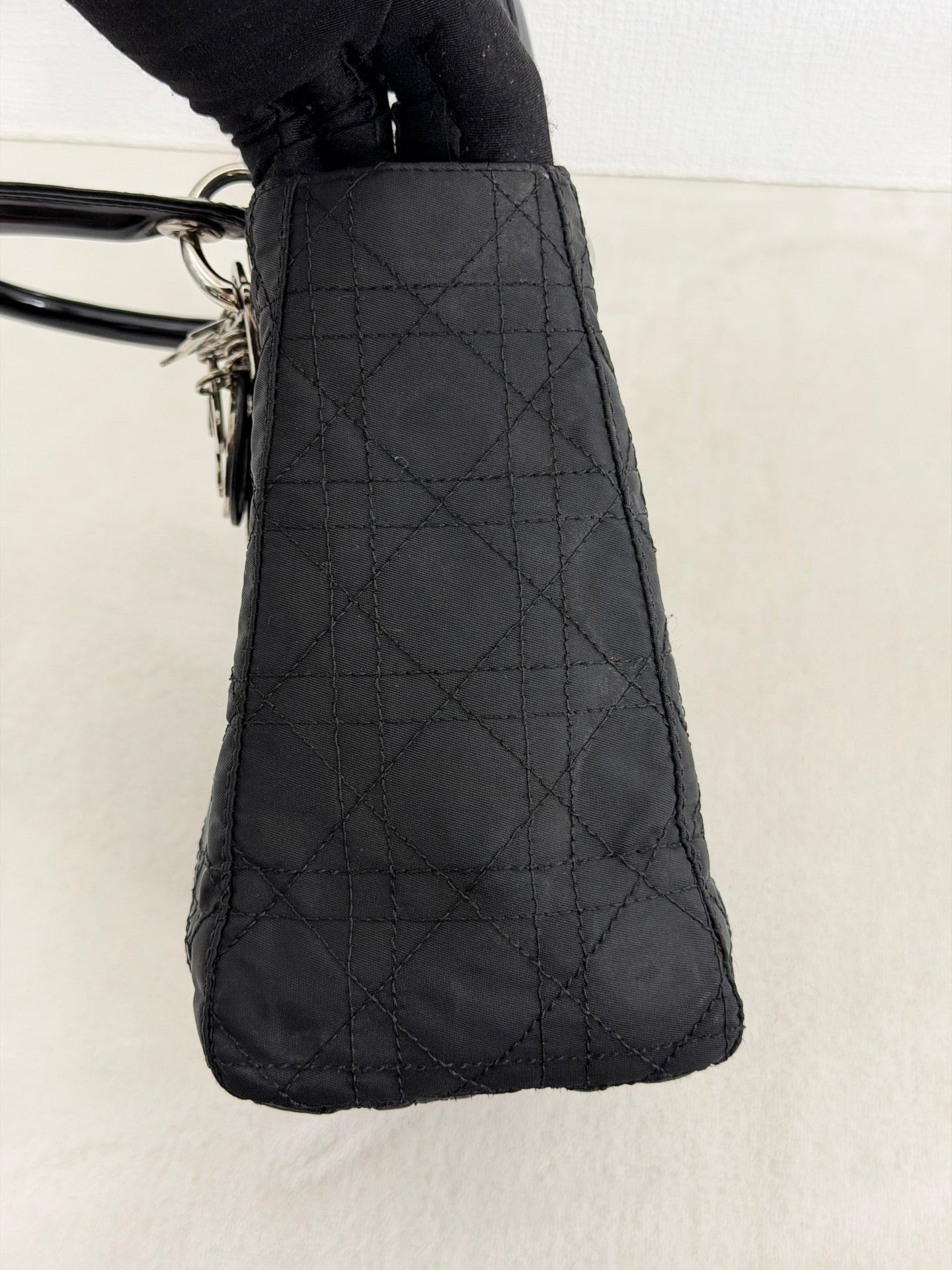 Christian Dior Vintage Nylon Cannage Lady Dior Bag