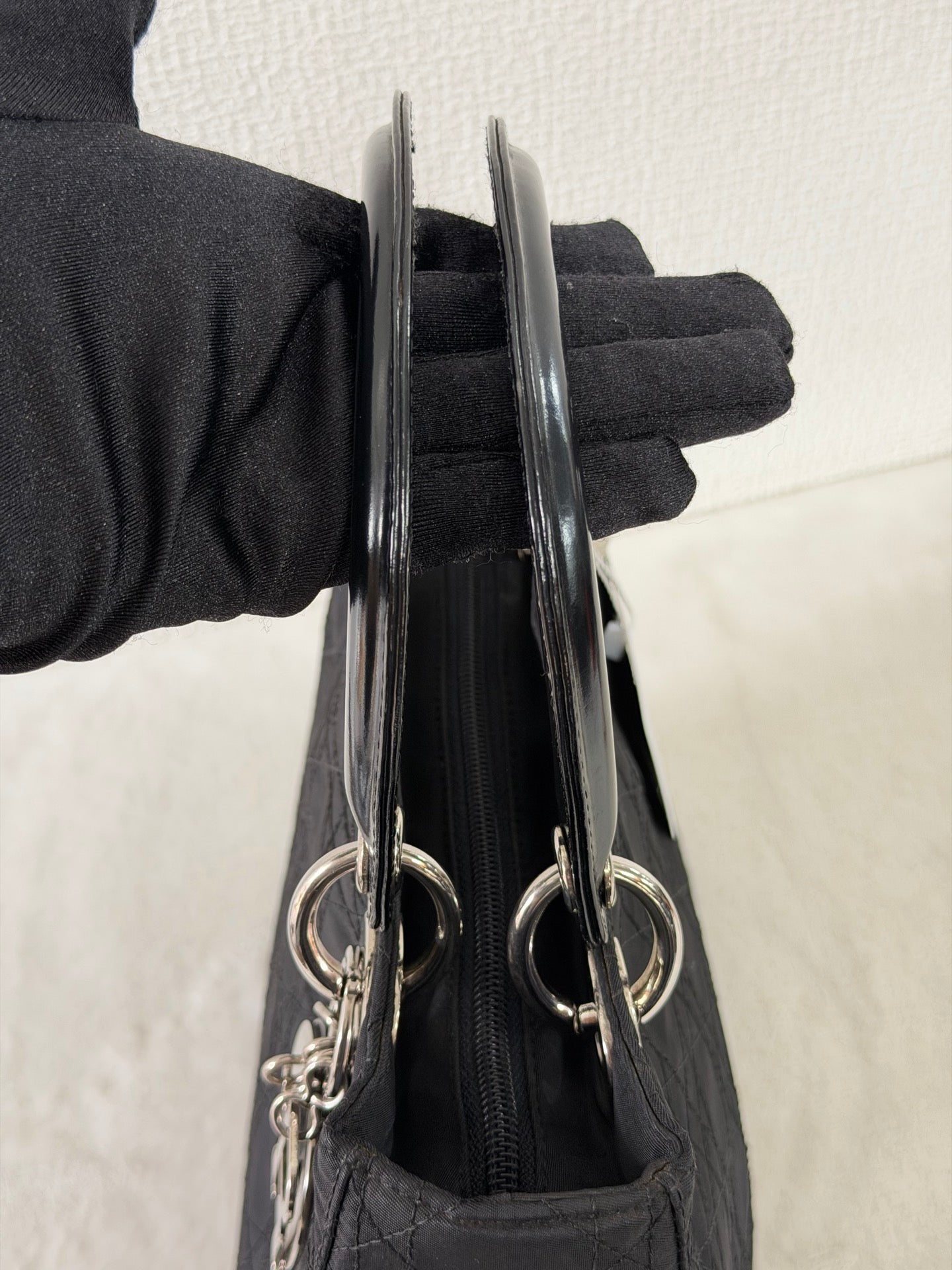Christian Dior Vintage Nylon Cannage Lady Dior Bag