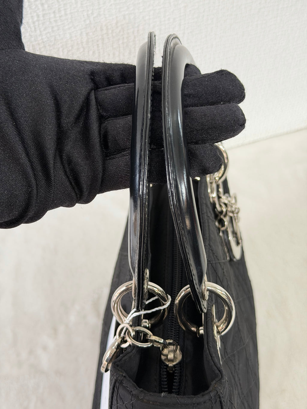 Christian Dior Vintage Nylon Cannage Lady Dior Bag