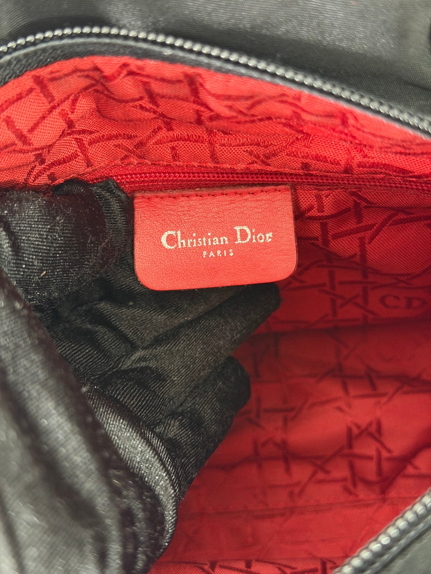 Christian Dior Vintage Nylon Cannage Lady Dior Bag
