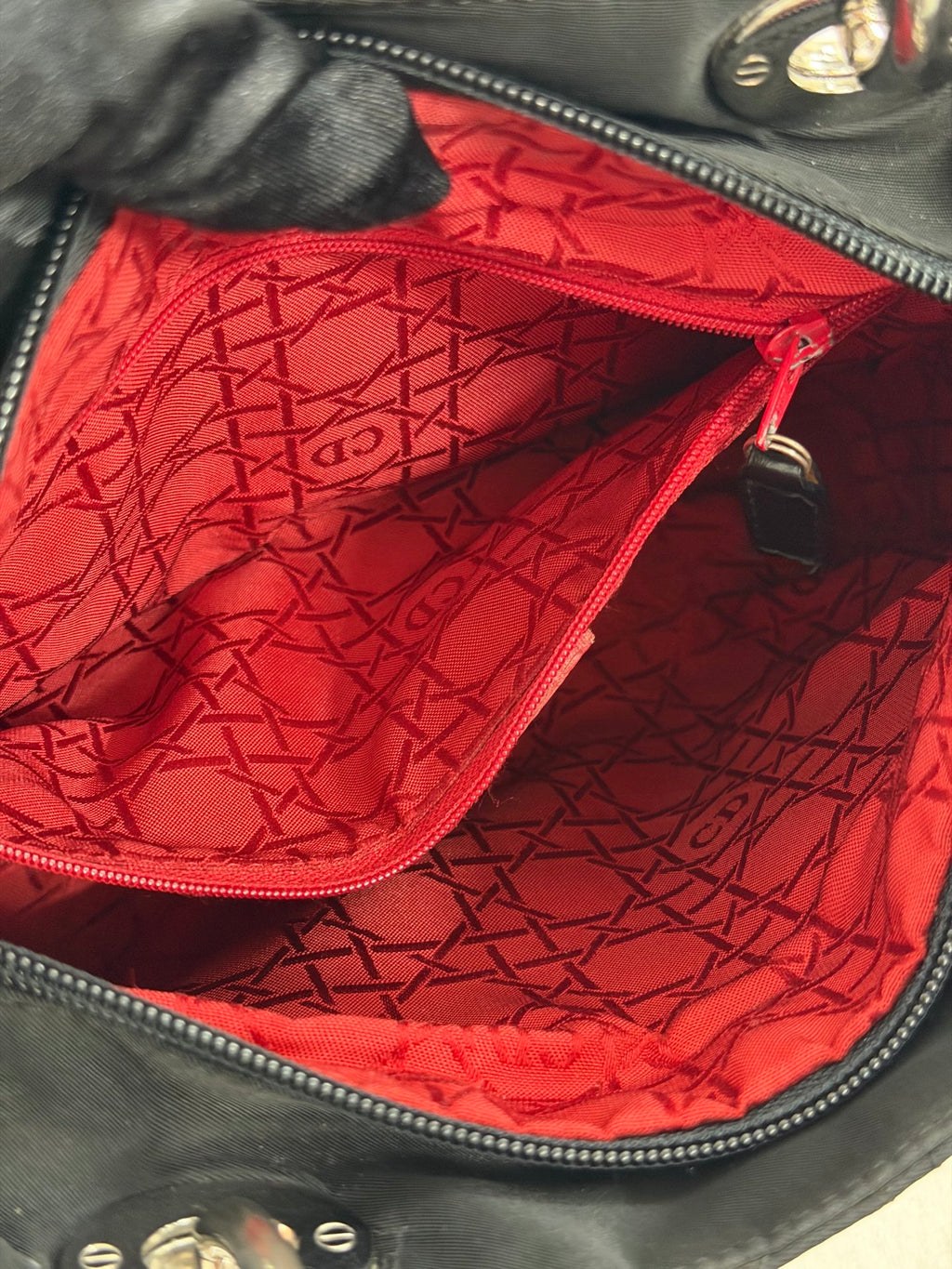 Christian Dior Vintage Nylon Cannage Lady Dior Bag