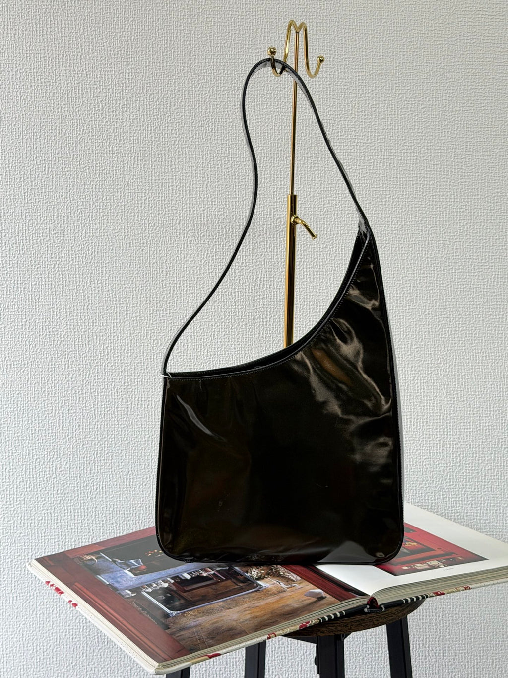 PRADA Oval Green Patent Shoulderbag