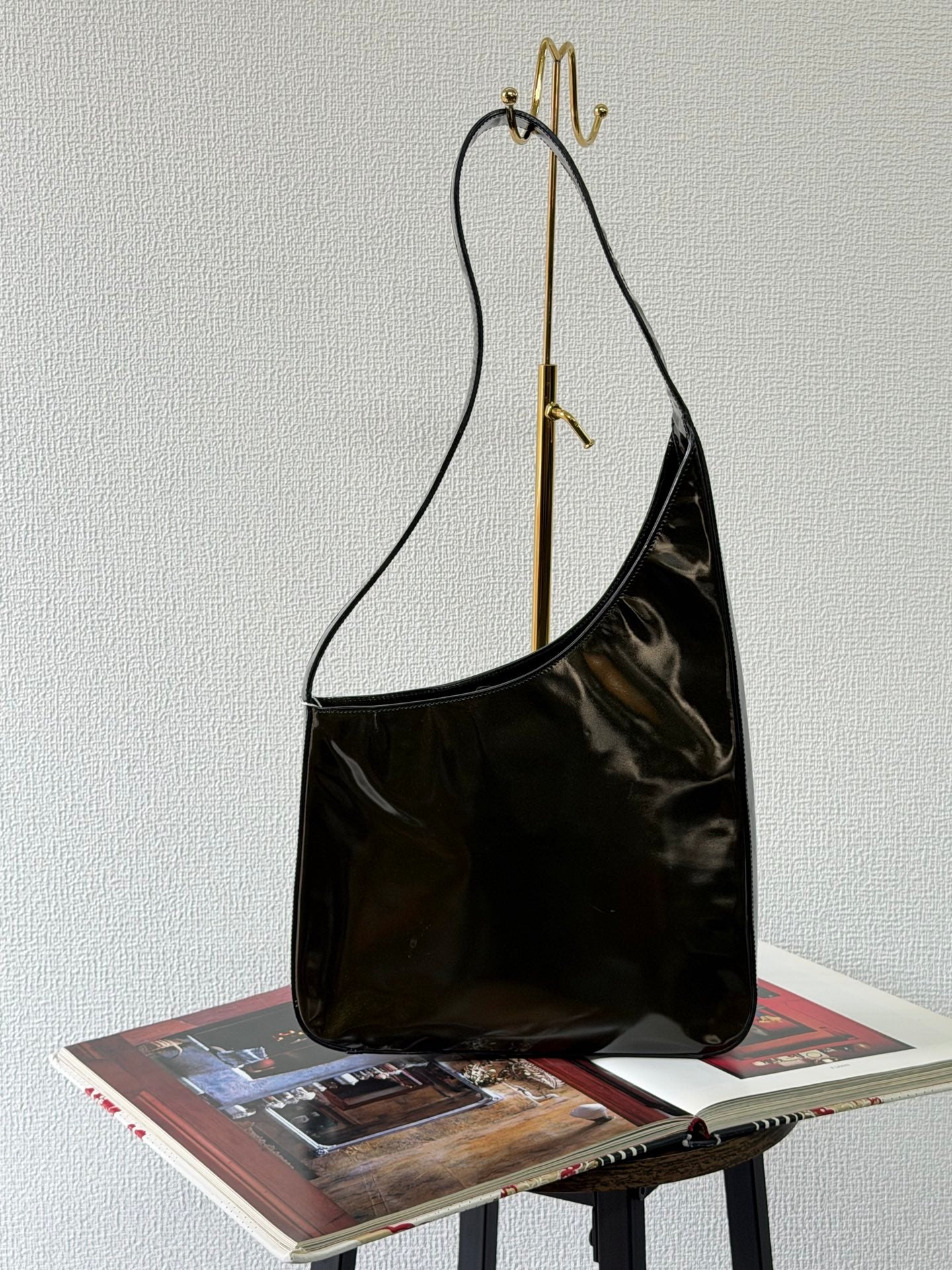 PRADA Oval Green Patent Shoulderbag