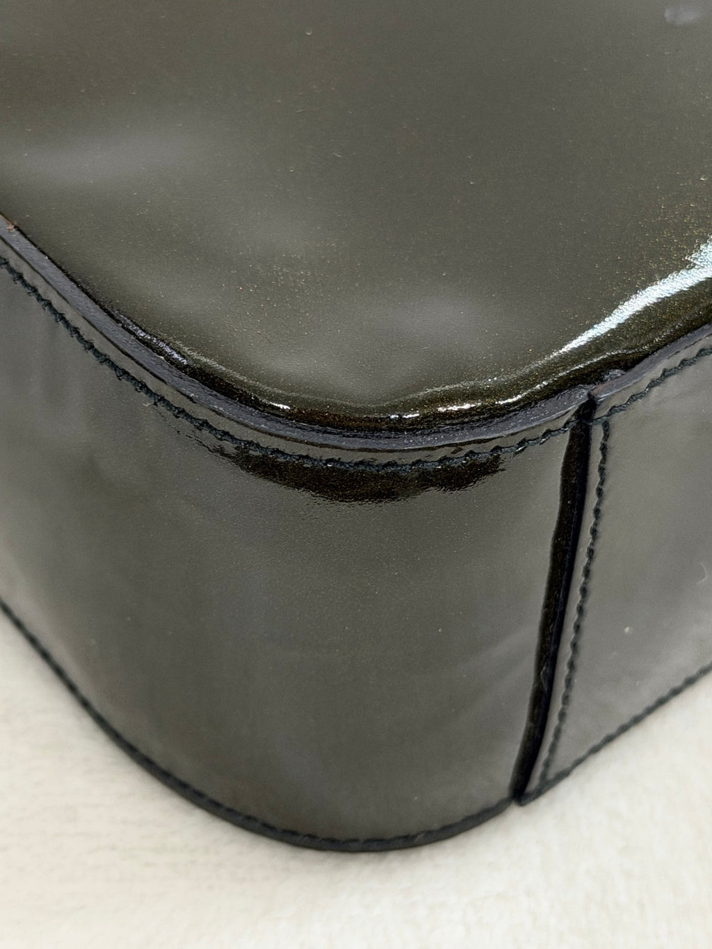 PRADA Oval Green Patent Shoulderbag