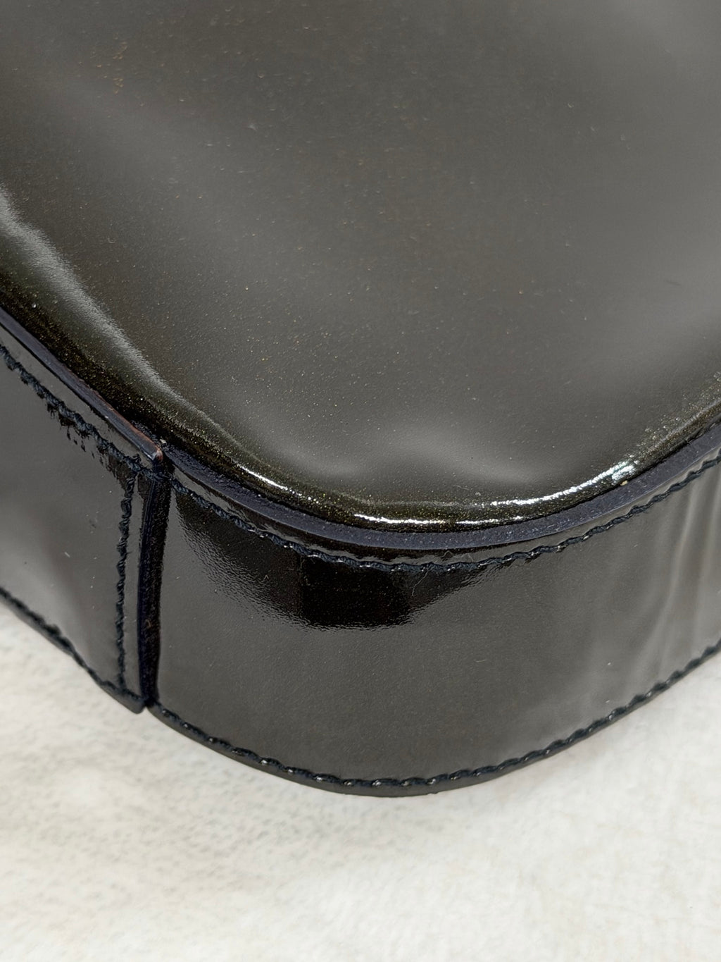 PRADA Oval Green Patent Shoulderbag