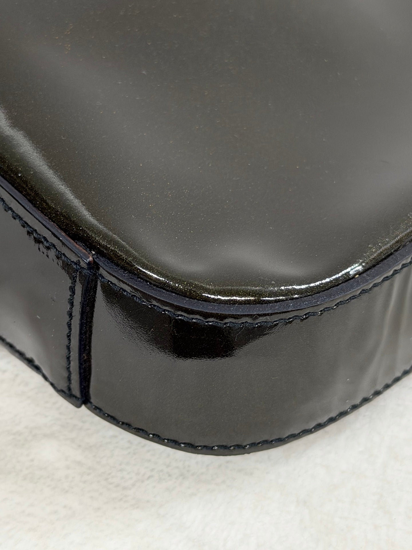 PRADA Oval Green Patent Shoulderbag