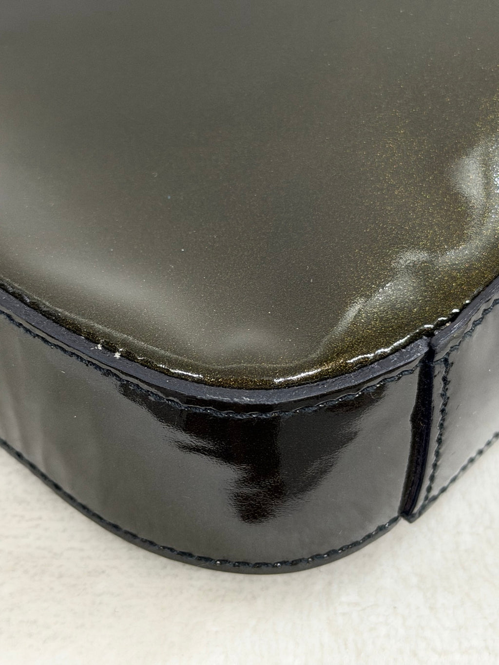 PRADA Oval Green Patent Shoulderbag