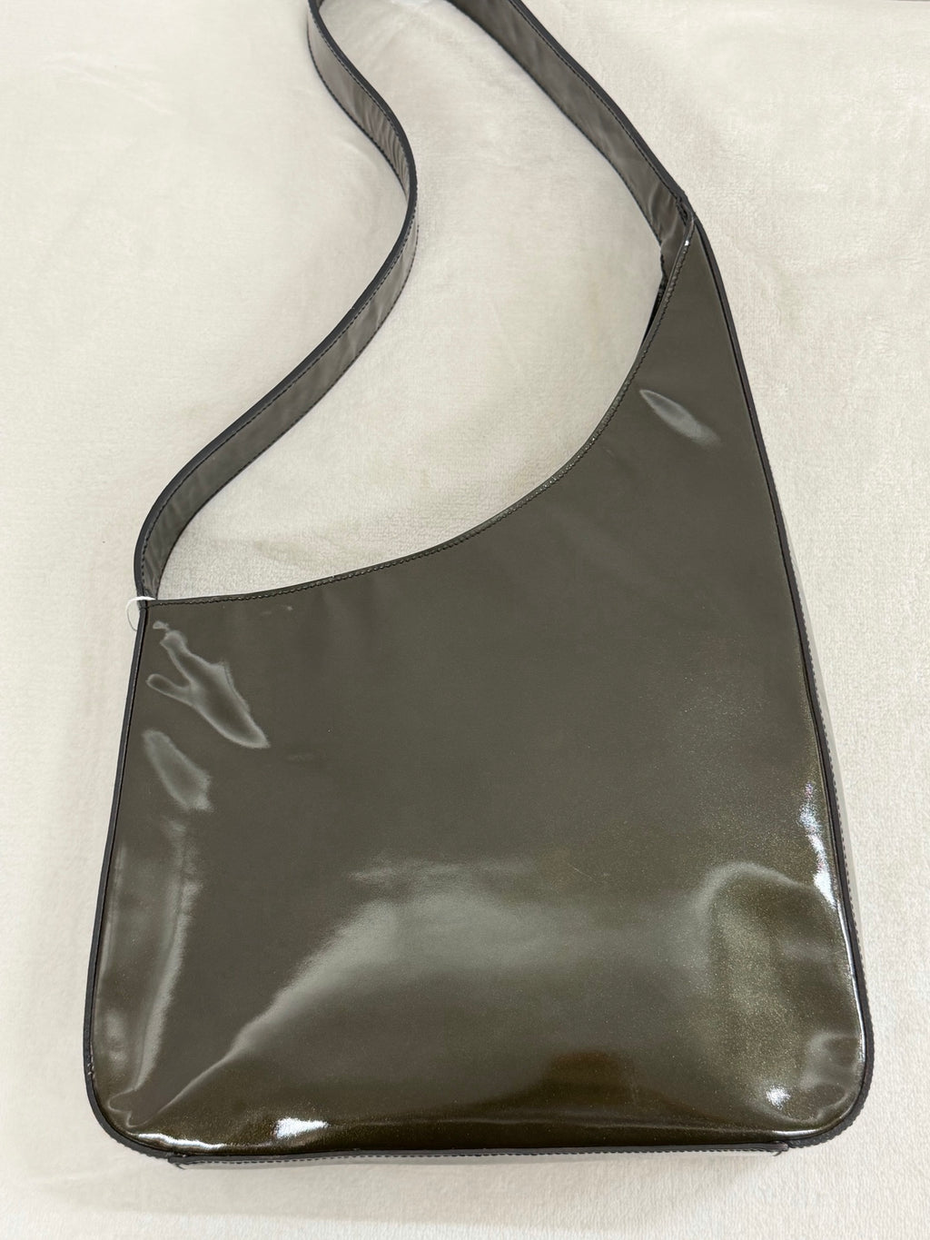 PRADA Oval Green Patent Shoulderbag