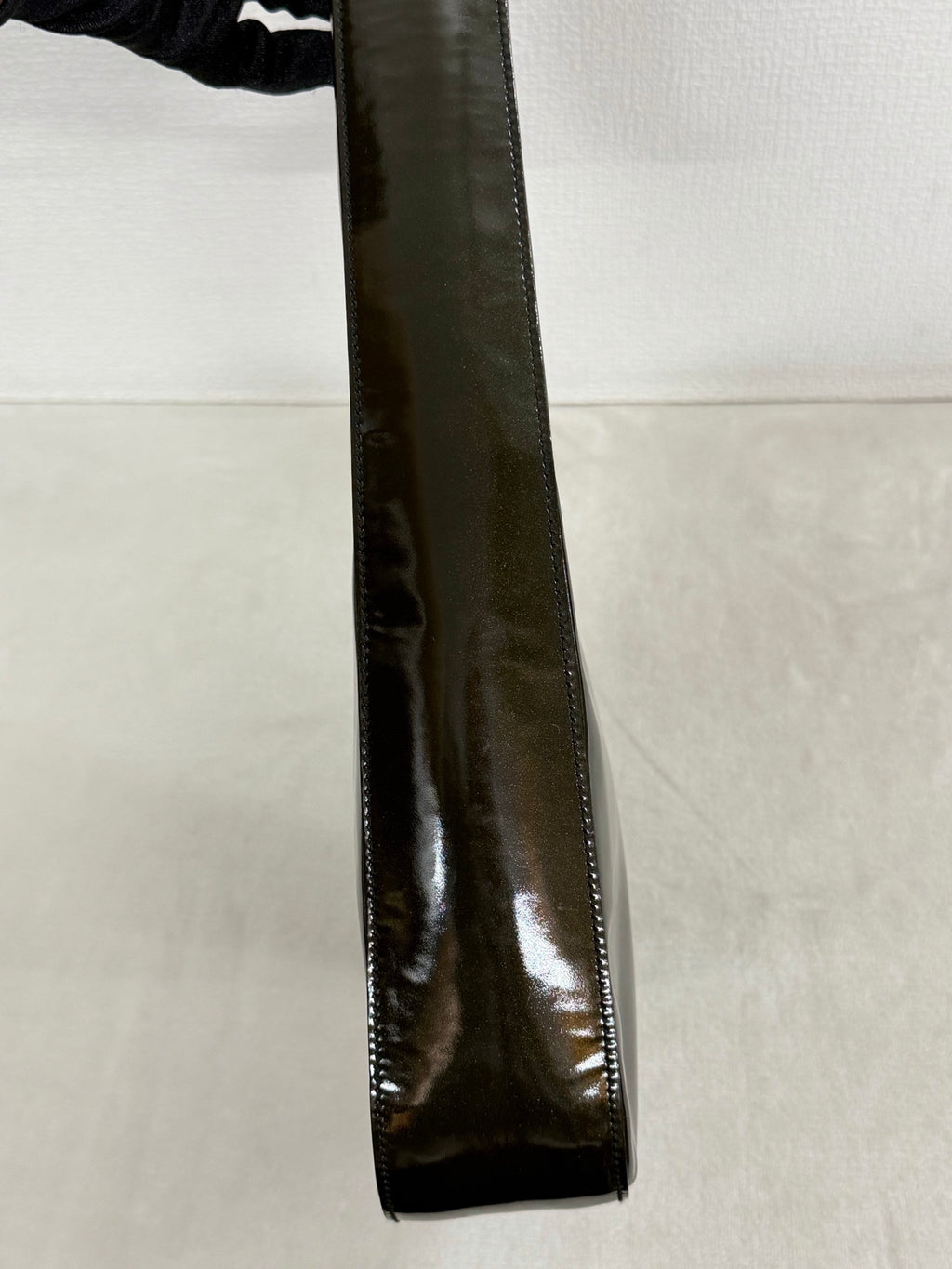 PRADA Oval Green Patent Shoulderbag