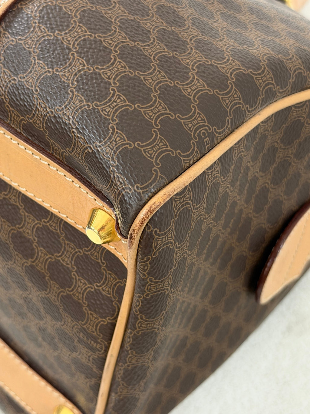 Celine Macadam Boston Bag Brown