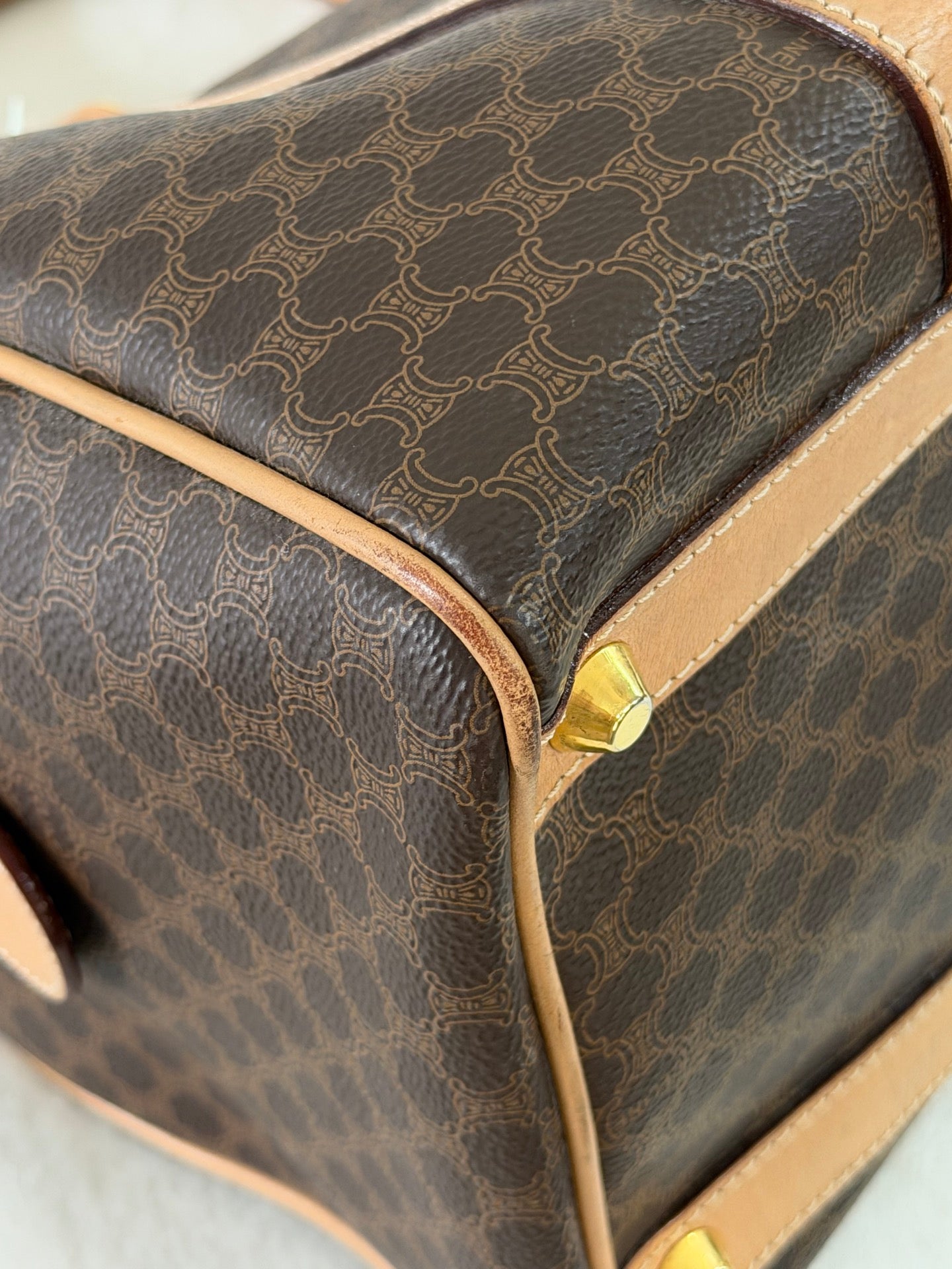 Celine Macadam Boston Bag Brown
