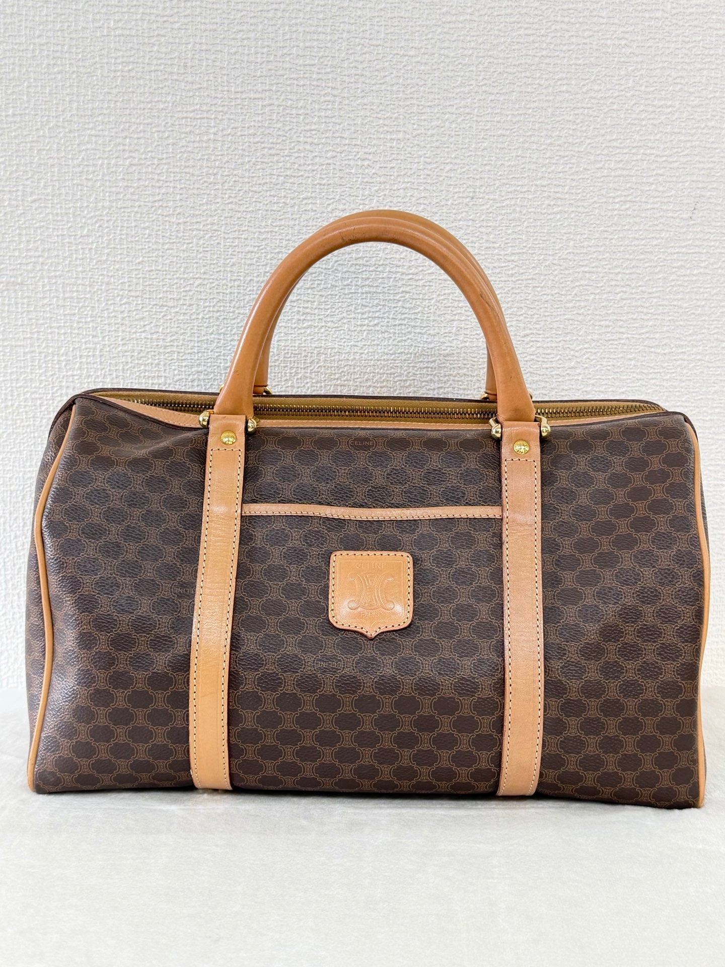 Celine Macadam Boston Bag Brown