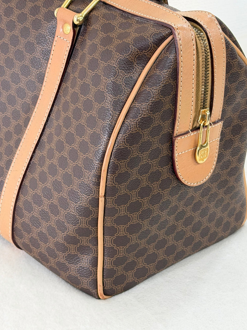 Celine Macadam Boston Bag Brown