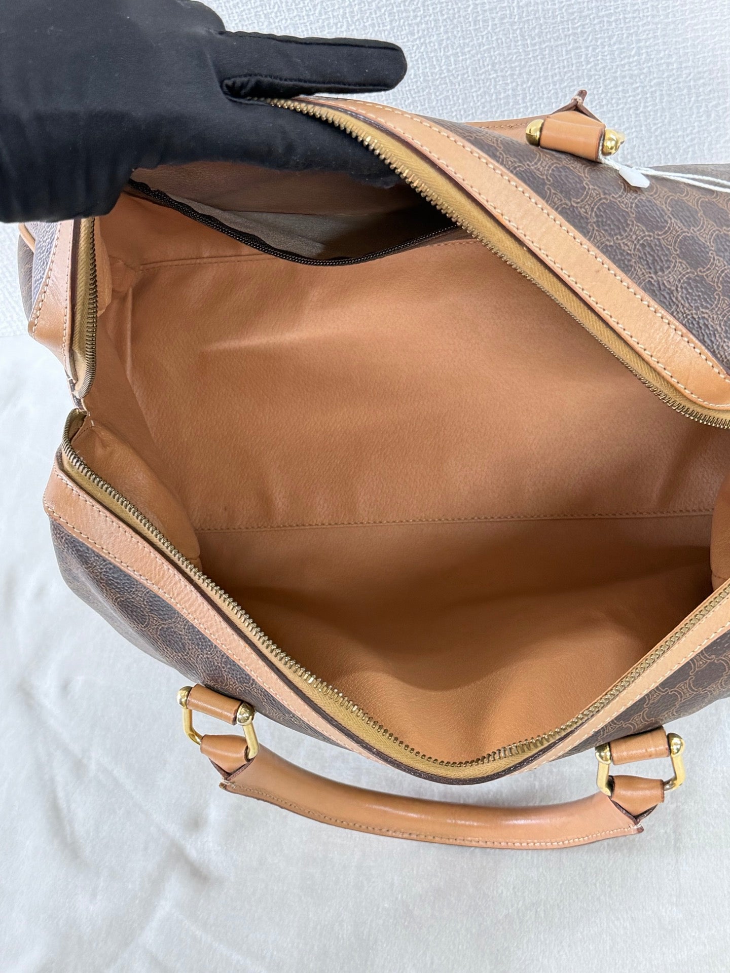Celine Macadam Boston Bag Brown