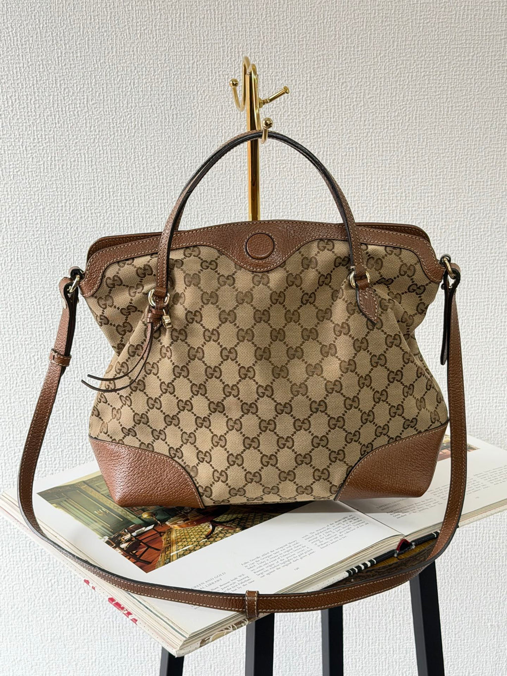 Gucci Bree GG Canvas 2WAY Top Handle Bag
