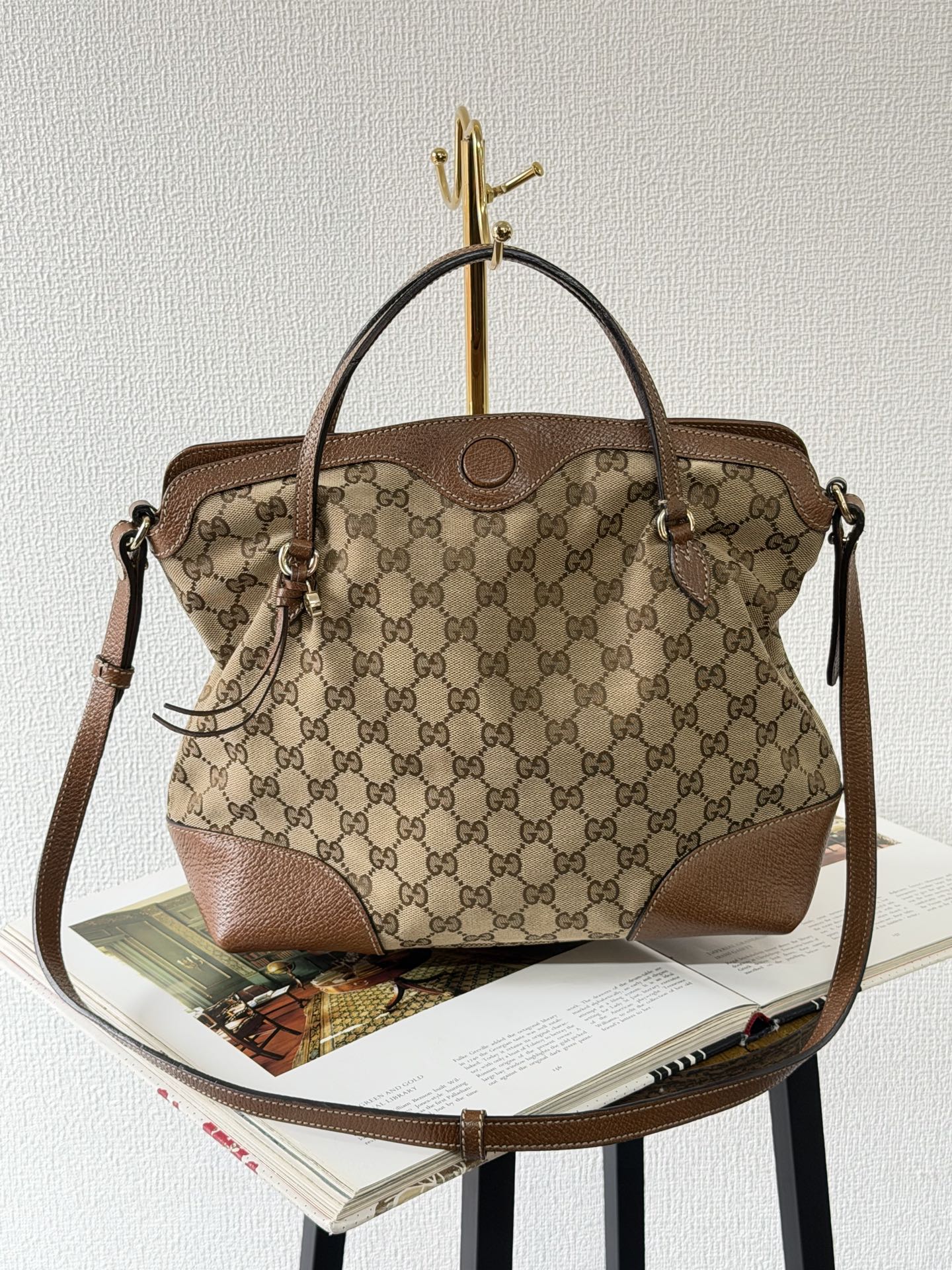 Gucci Bree GG Canvas 2WAY Top Handle Bag