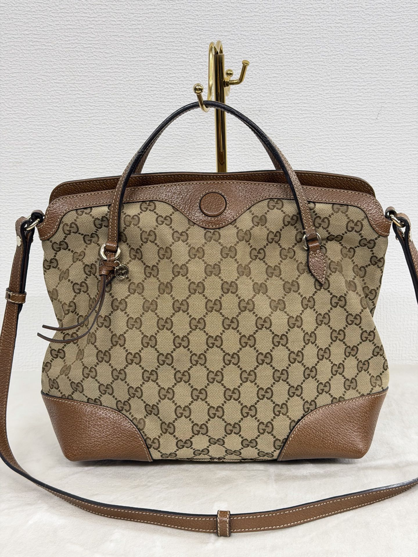 Gucci Bree GG Canvas 2WAY Top Handle Bag