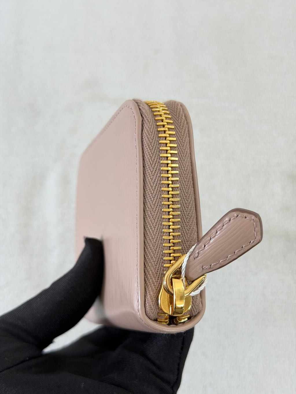 Prada Saffiano Leather Triangle Logo Compact Wallet