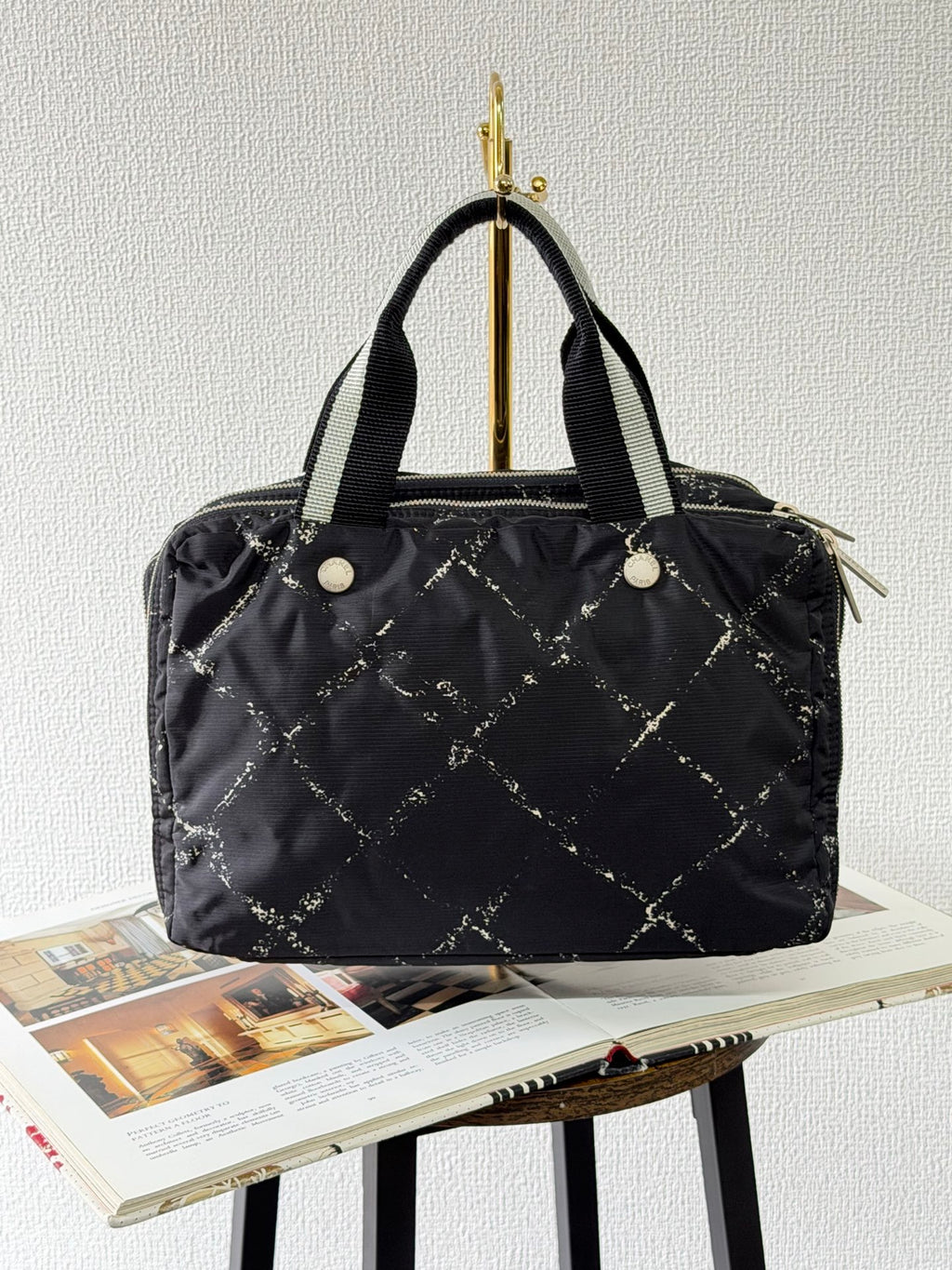 Chanel Old Travel Line Nylon Boston Bag