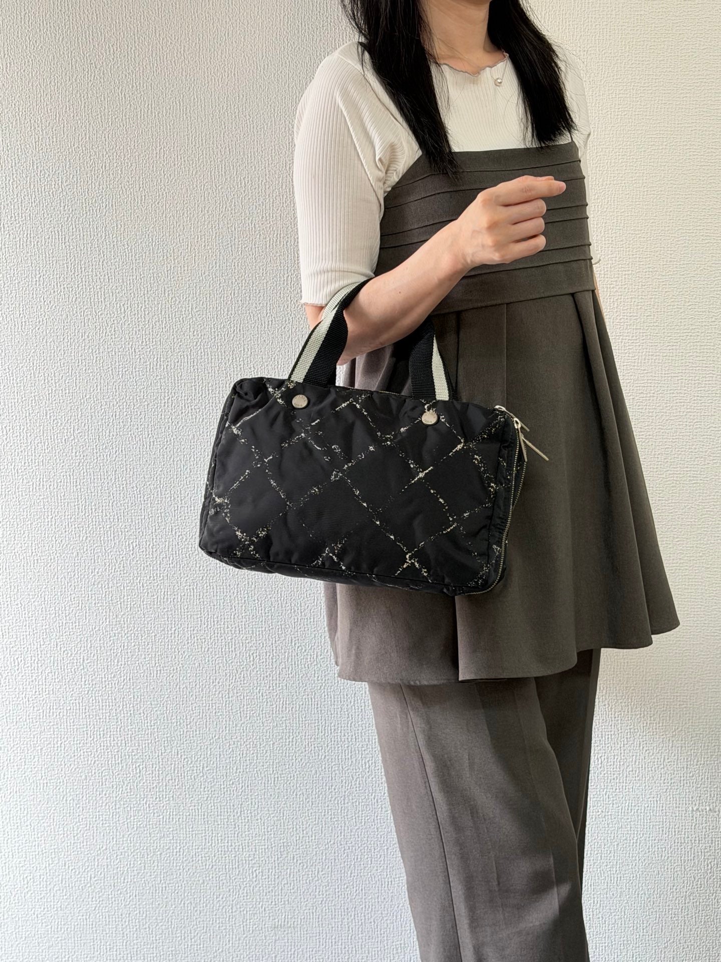 Chanel Old Travel Line Nylon Boston Bag