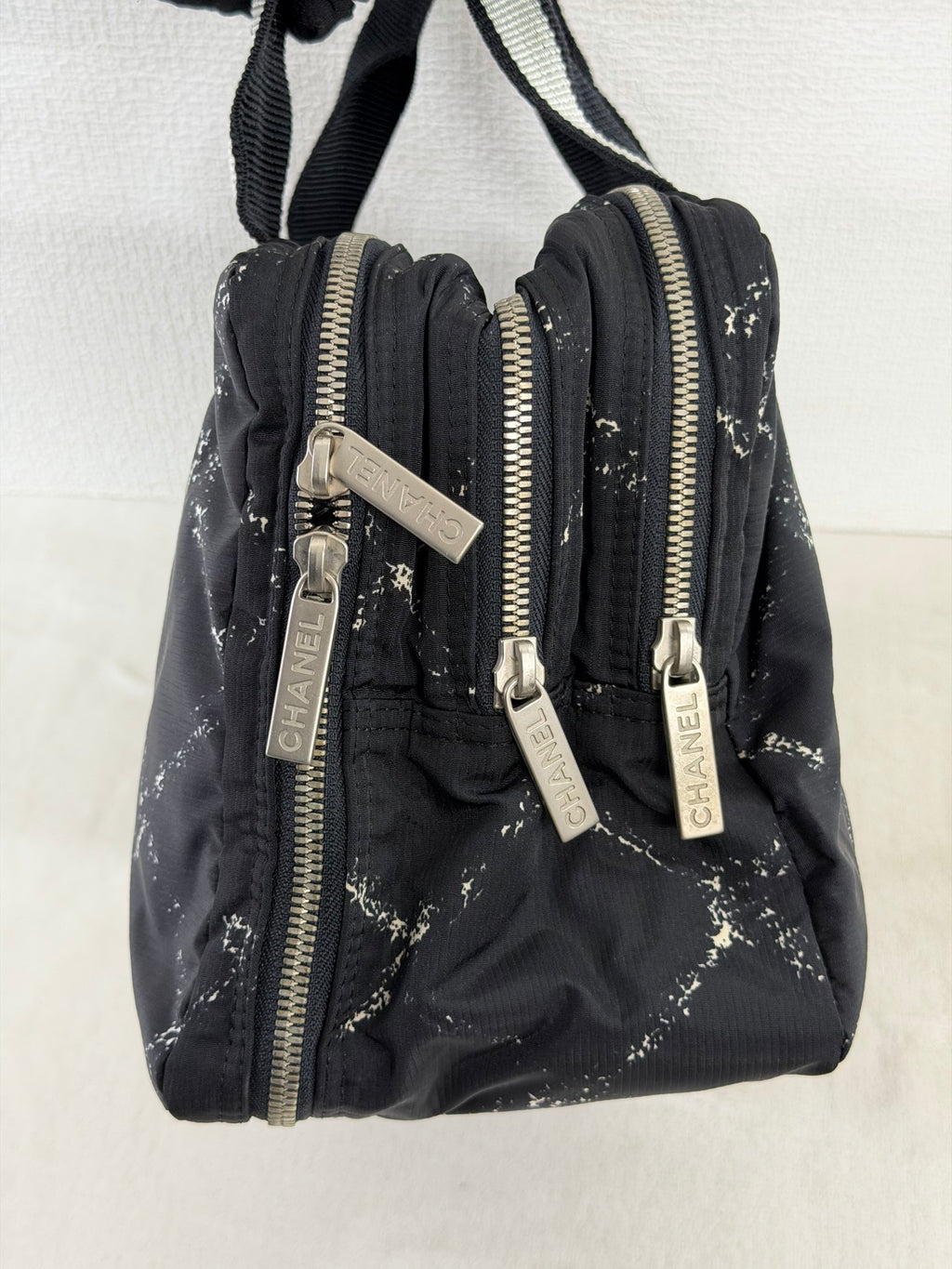 Chanel Old Travel Line Nylon Boston Bag