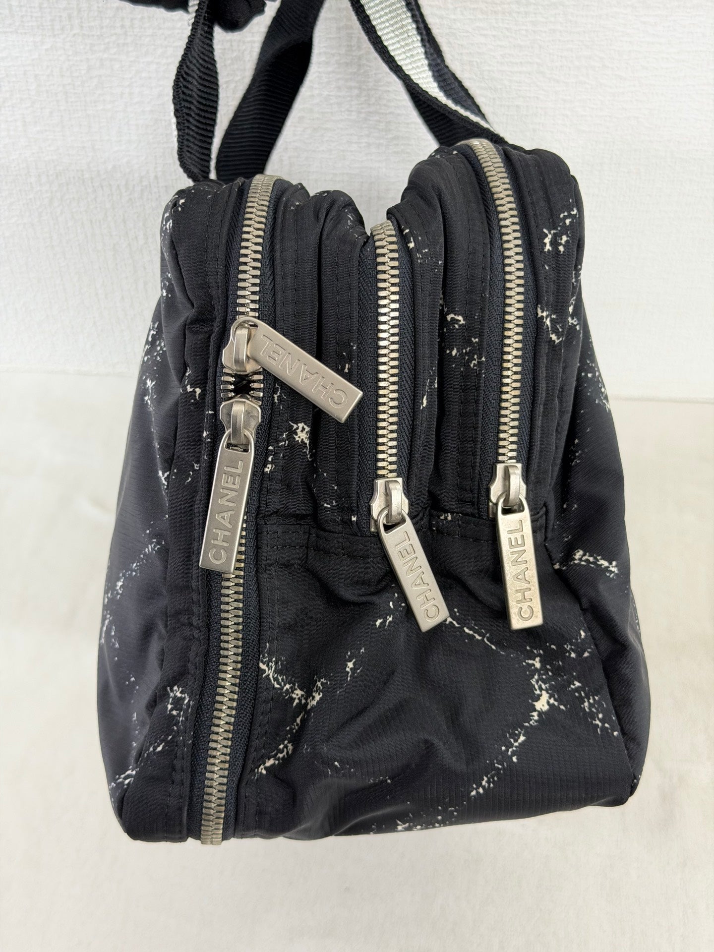 Chanel Old Travel Line Nylon Boston Bag