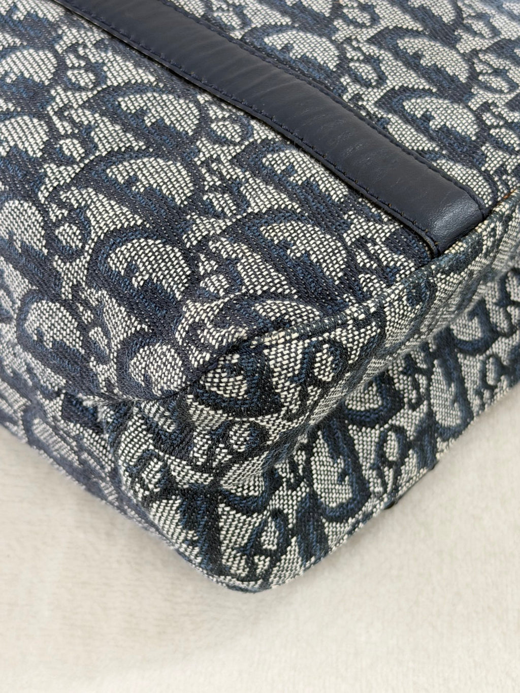 Christian Dior Trotter Canvas Leather Tote Bag