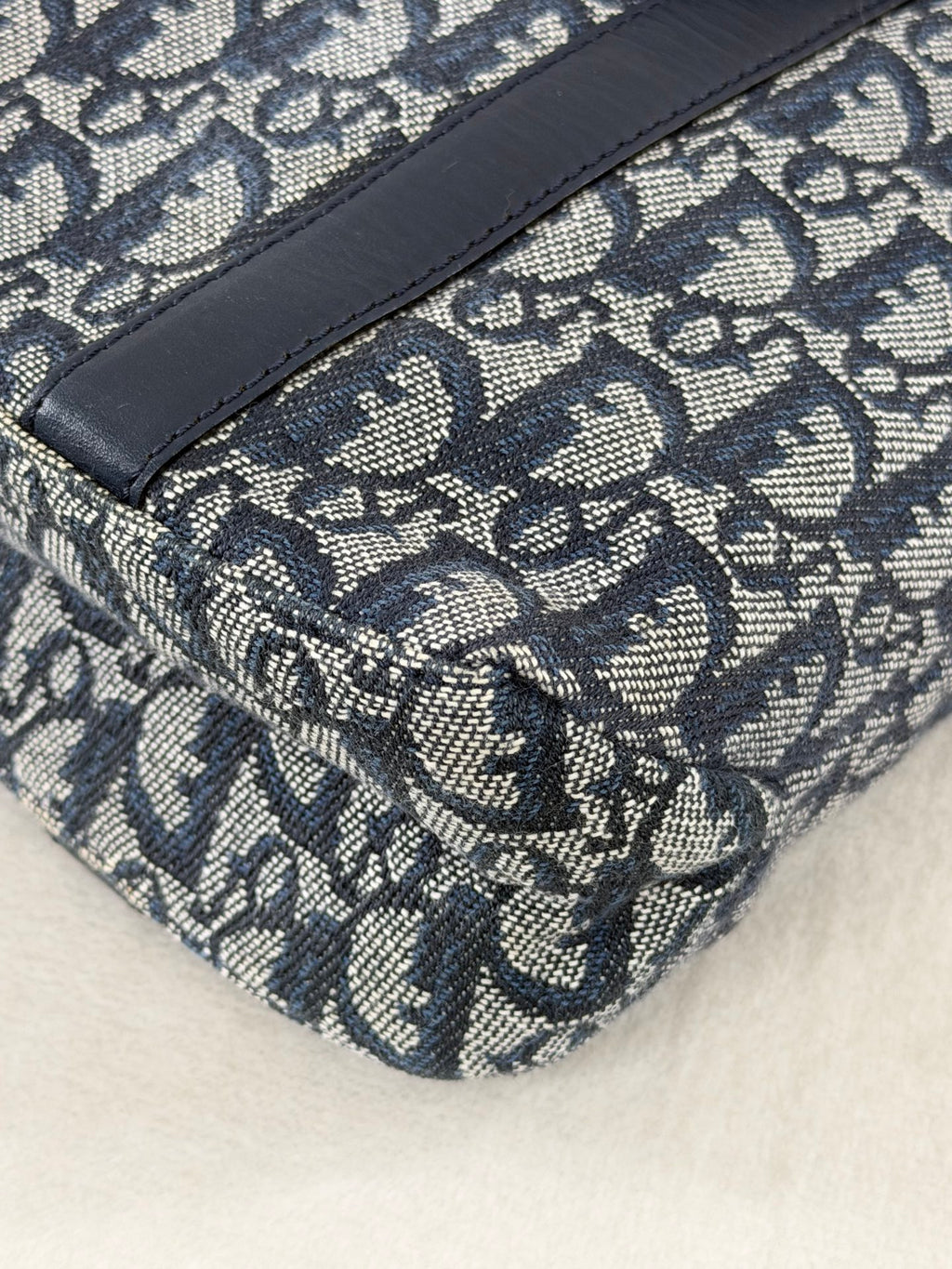 Christian Dior Trotter Canvas Leather Tote Bag