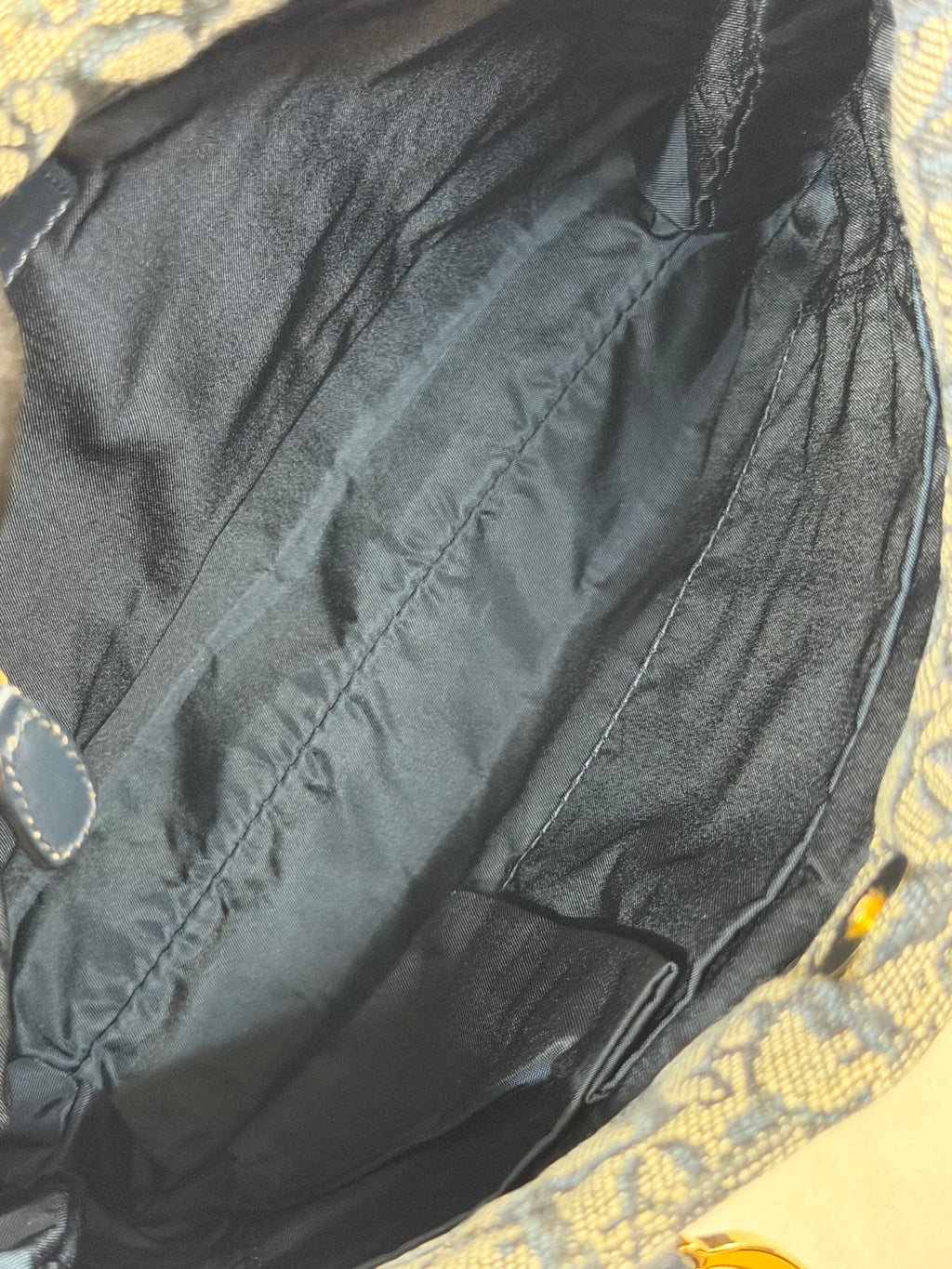 Christian Dior Trotter Canvas Leather Tote Bag