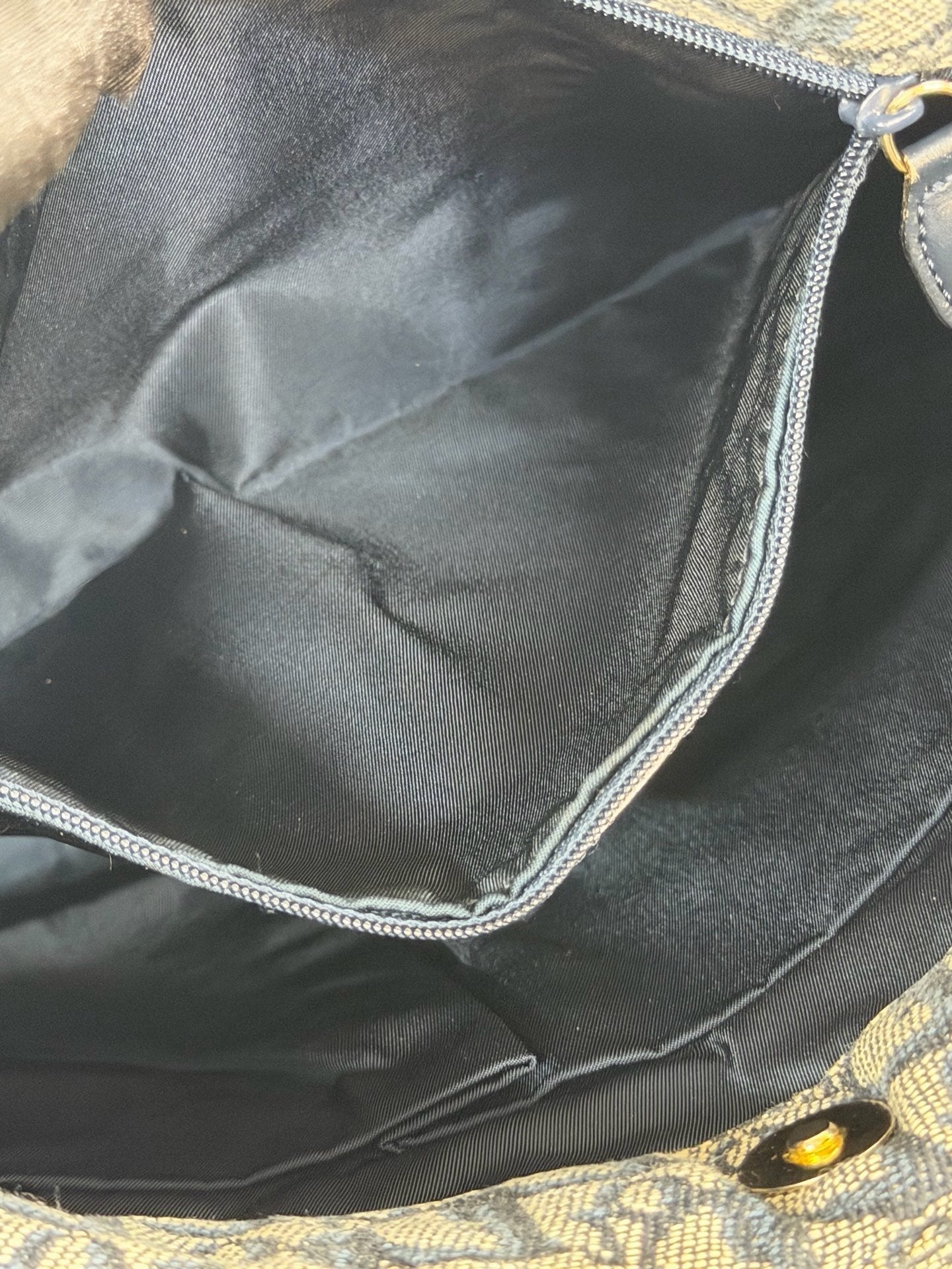 Christian Dior Trotter Canvas Leather Tote Bag