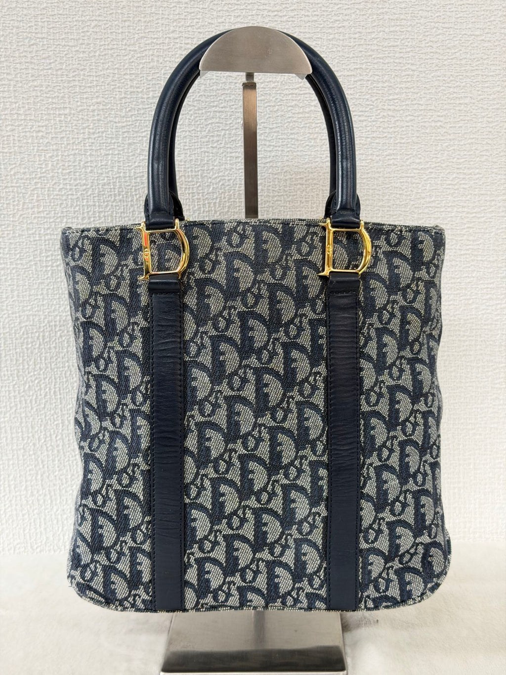 Christian Dior Trotter Canvas Leather Tote Bag