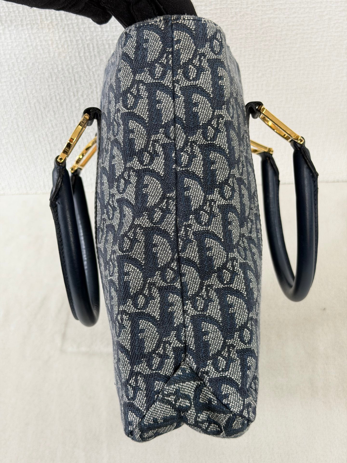 Christian Dior Trotter Canvas Leather Tote Bag