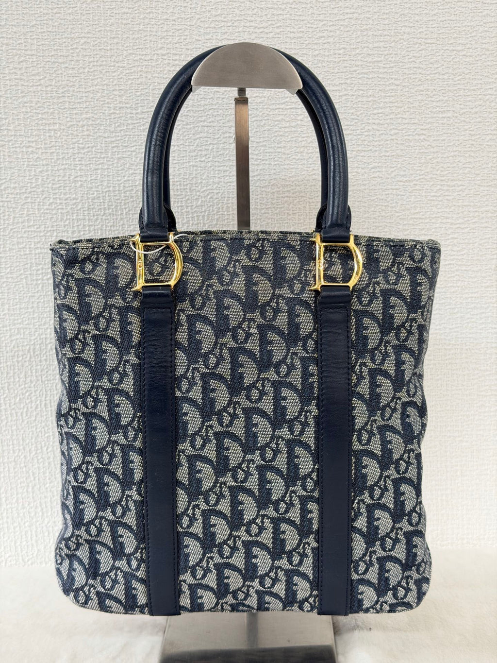 Christian Dior Trotter Canvas Leather Tote Bag