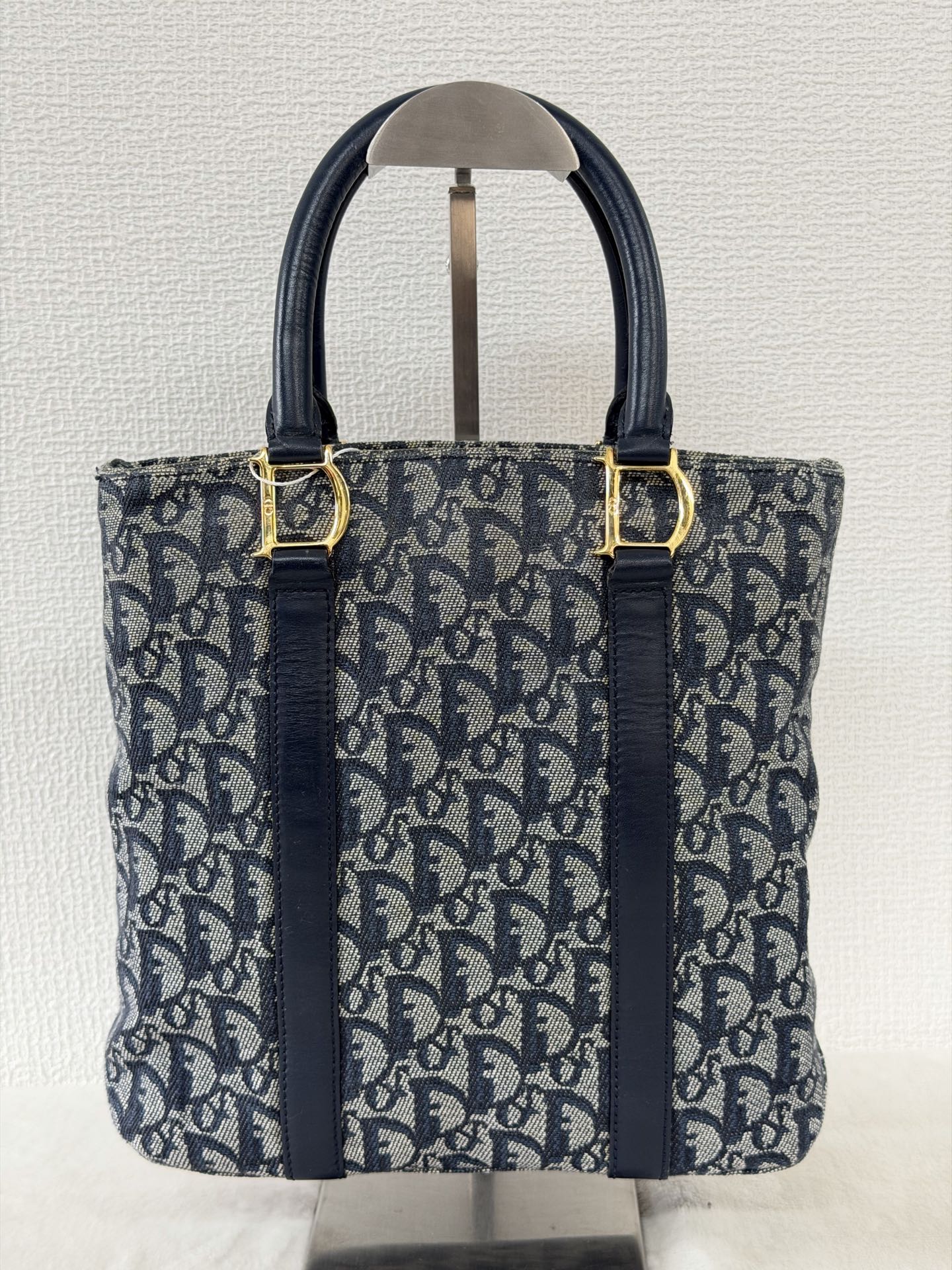 Christian Dior Trotter Canvas Leather Tote Bag