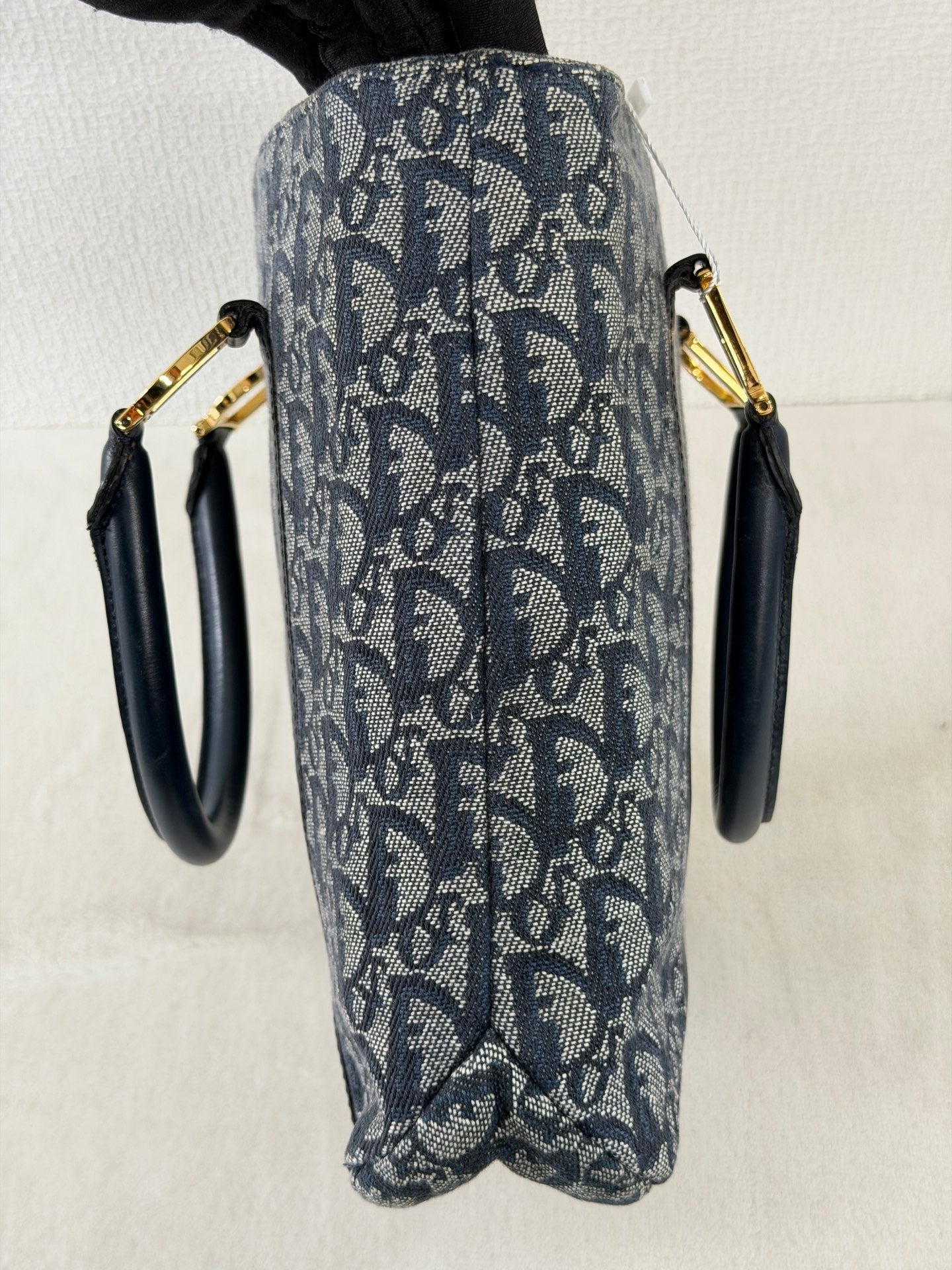 Christian Dior Trotter Canvas Leather Tote Bag