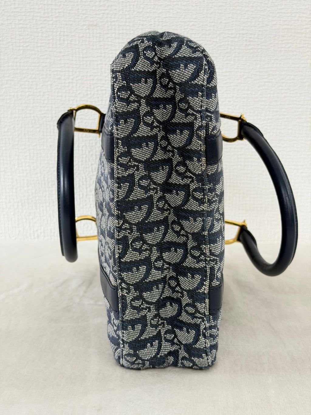 Christian Dior Trotter Canvas Leather Tote Bag