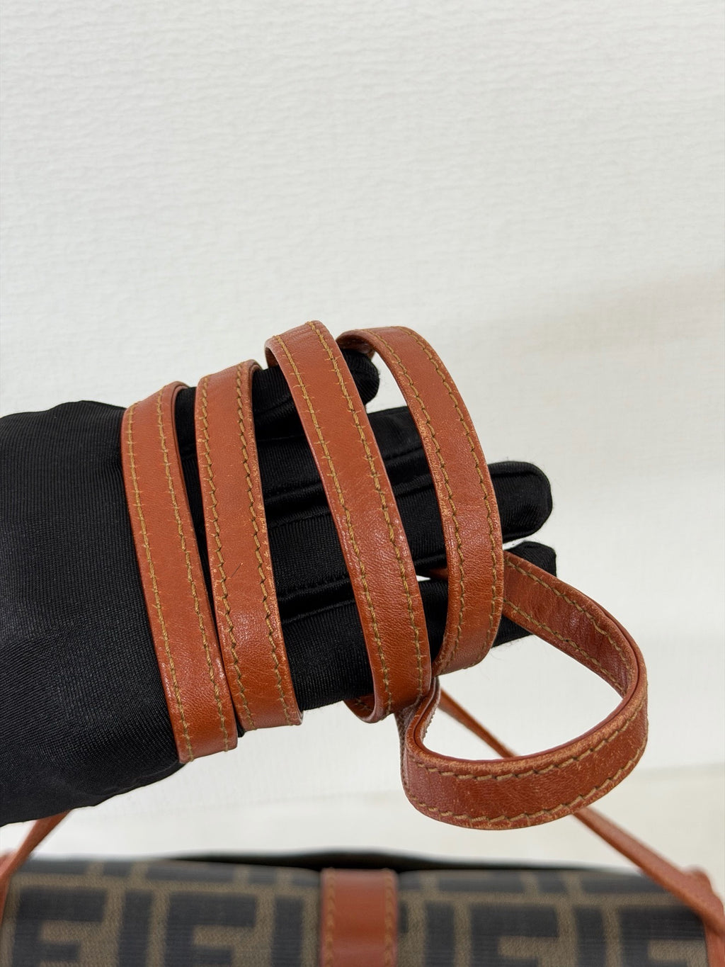 Fendi Zucca Canvas Half Moon Shoulder Bag