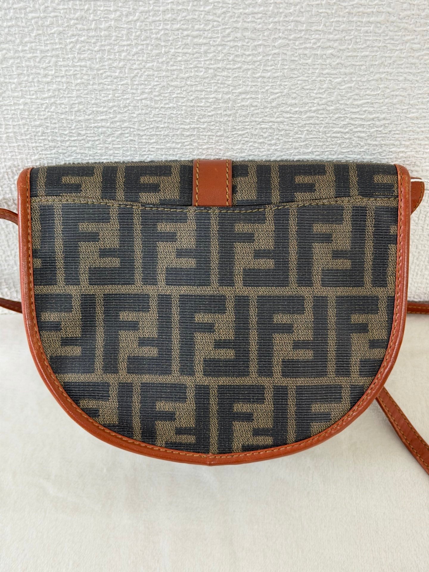 Fendi Zucca Canvas Half Moon Shoulder Bag