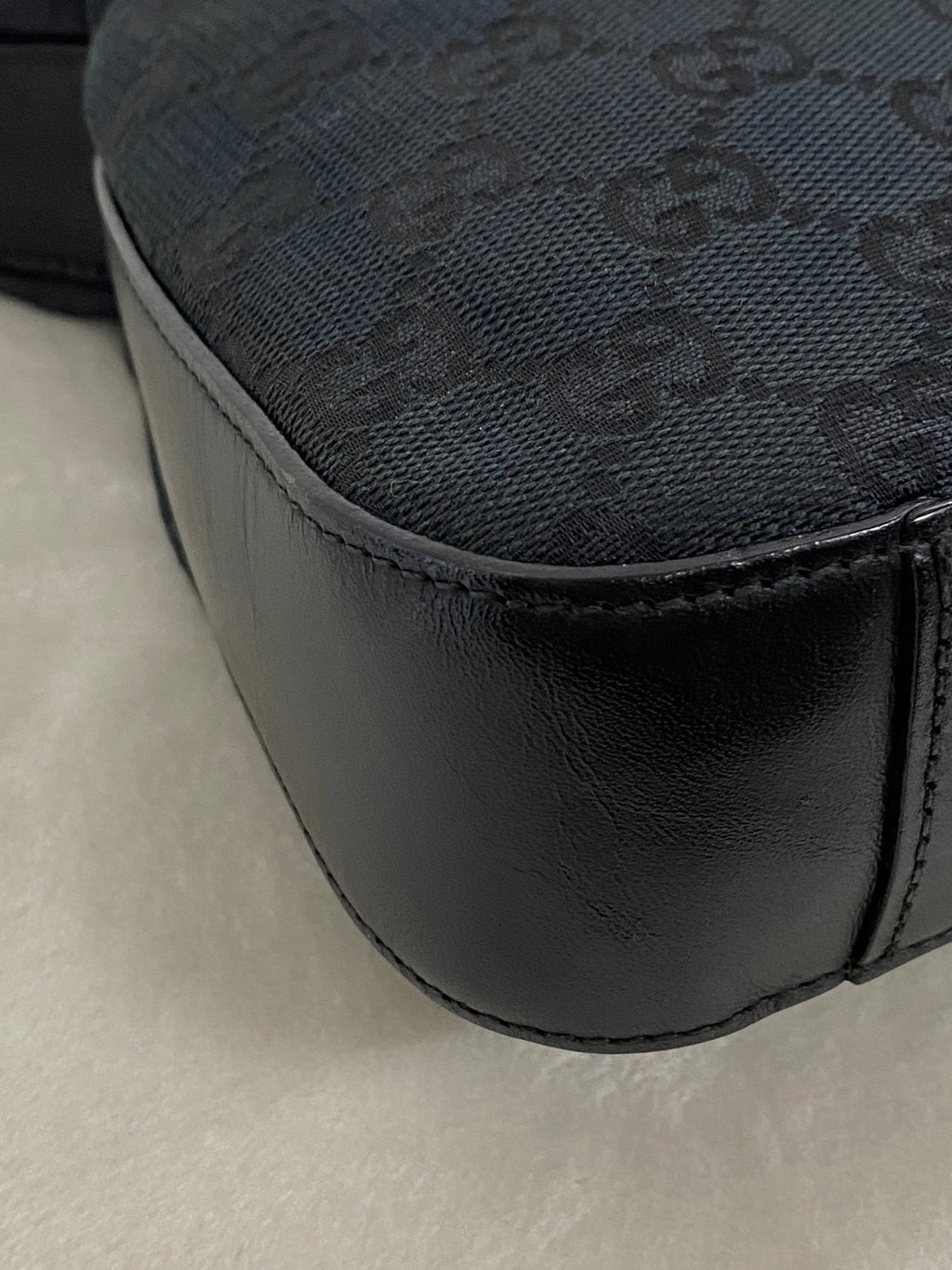 Gucci GG Canvas Leather Mini Hobo Bag