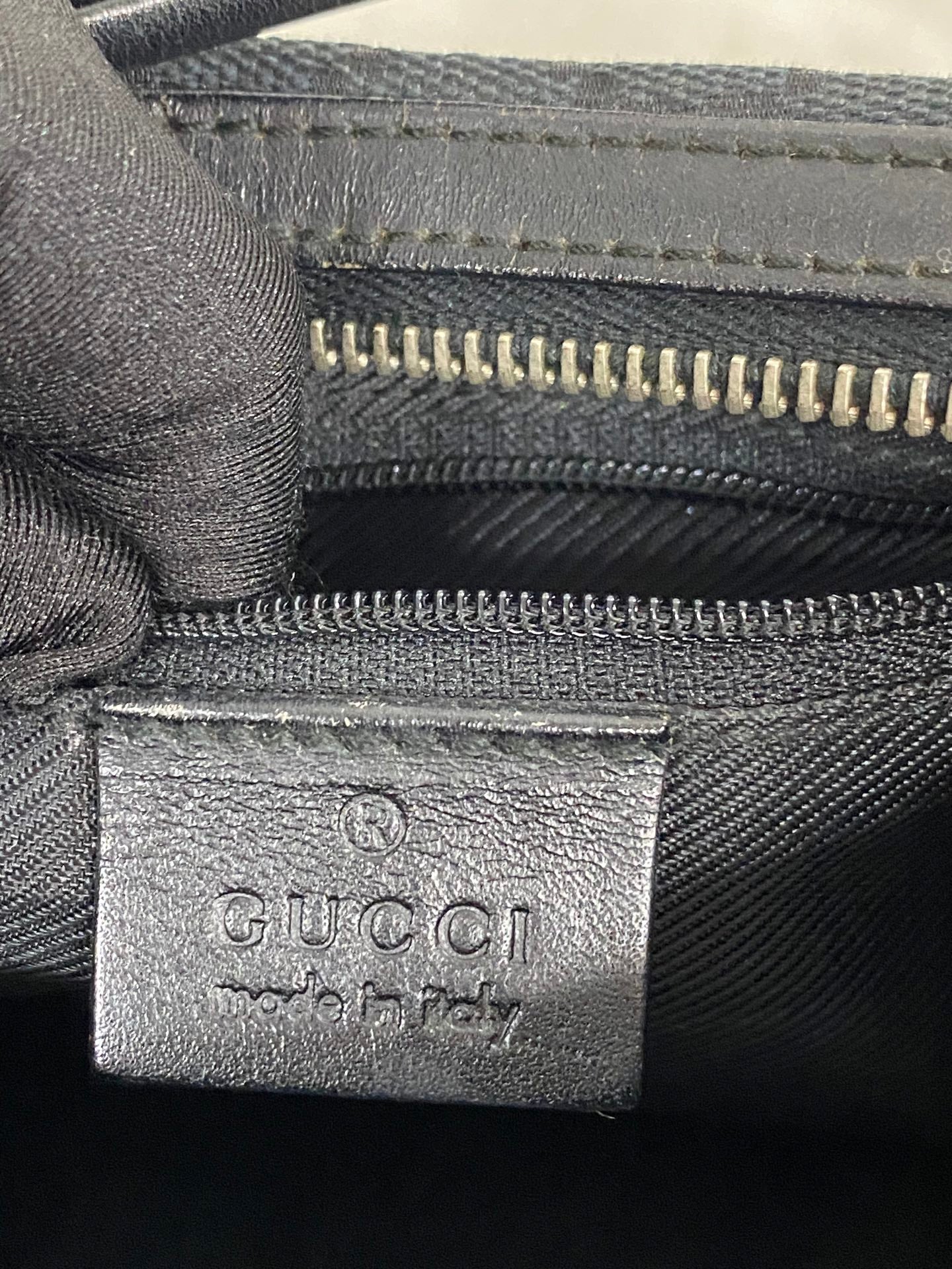Gucci GG Canvas Leather Mini Hobo Bag