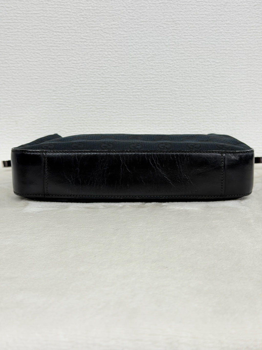 Gucci GG Canvas Leather Mini Hobo Bag