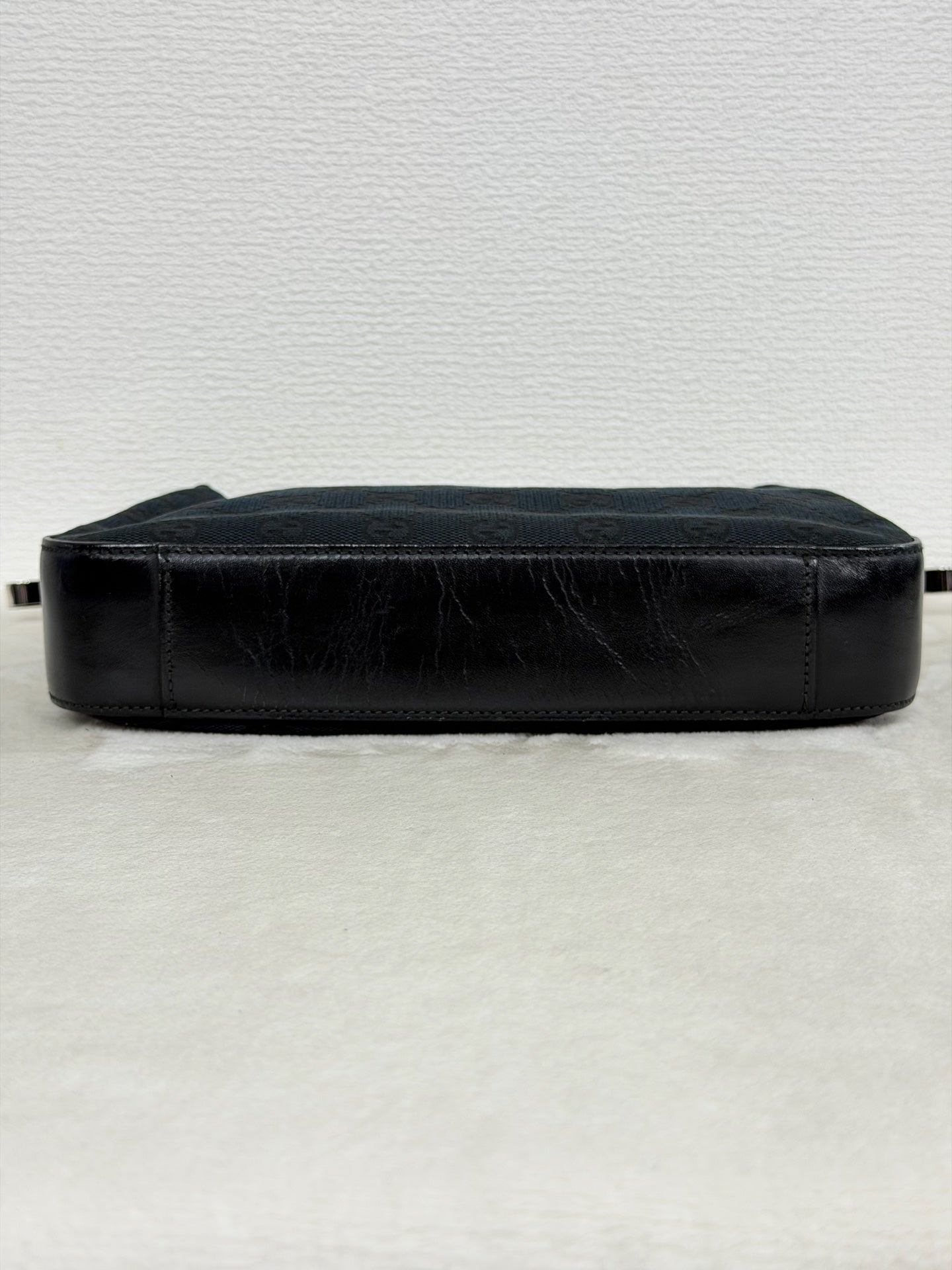 Gucci GG Canvas Leather Mini Hobo Bag