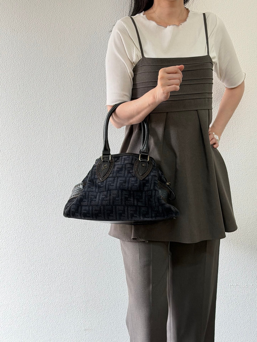 Fendi Etnico Zucca Pattern Handbag