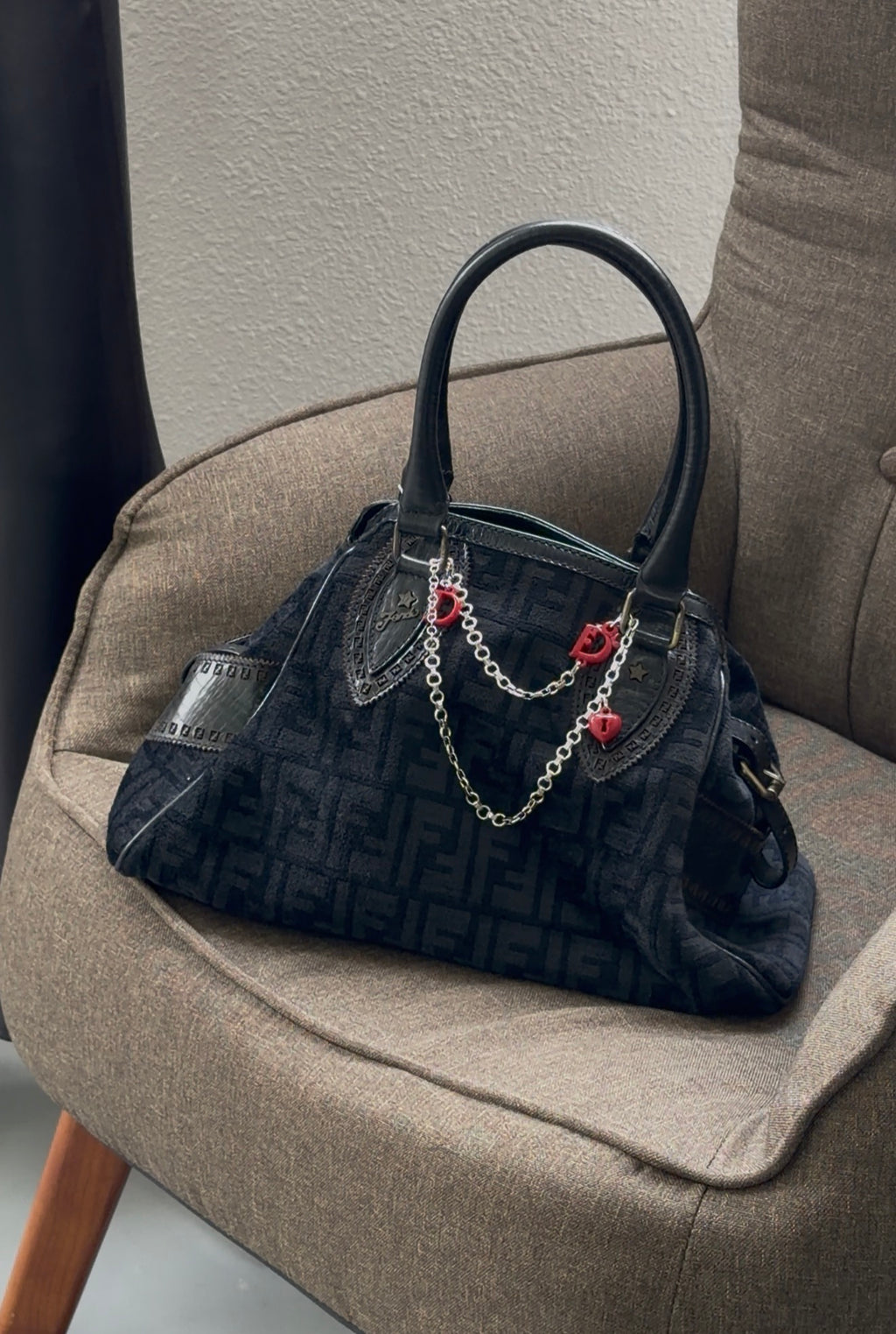 Fendi Etnico Zucca Pattern Handbag
