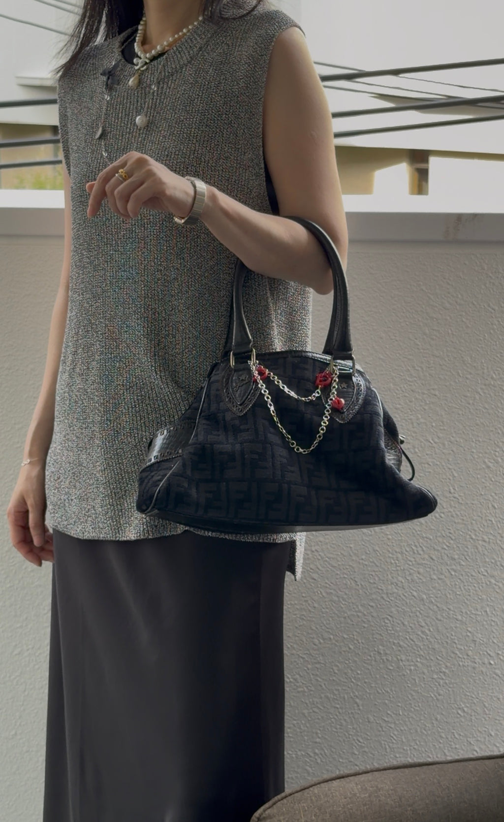 Fendi Etnico Zucca Pattern Handbag