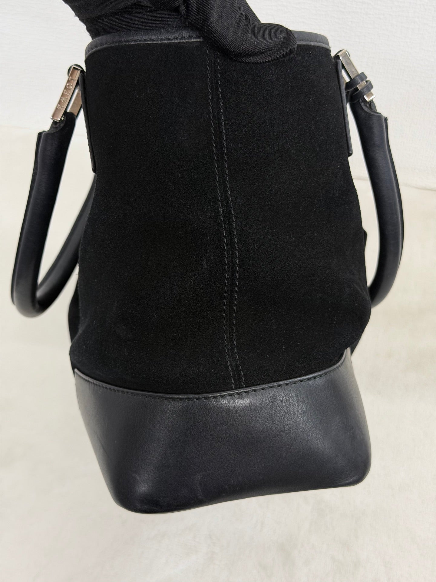 Loewe Fusta Anagram Suede Leather Handbag