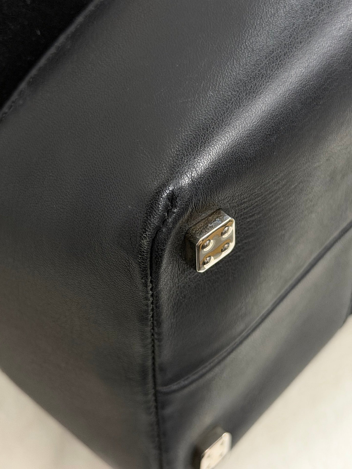 Loewe Fusta Anagram Suede Leather Handbag
